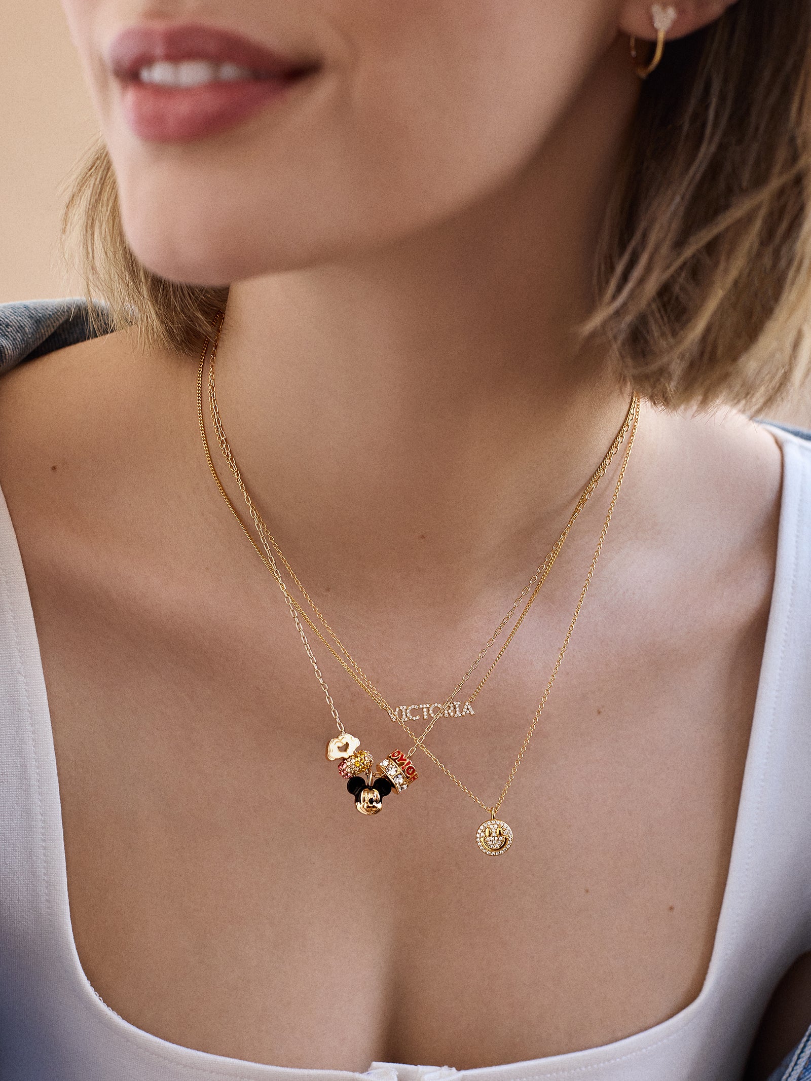 Disney Mickey Mouse Beaded Charm Necklace - Mickey Mouse - Image 4
