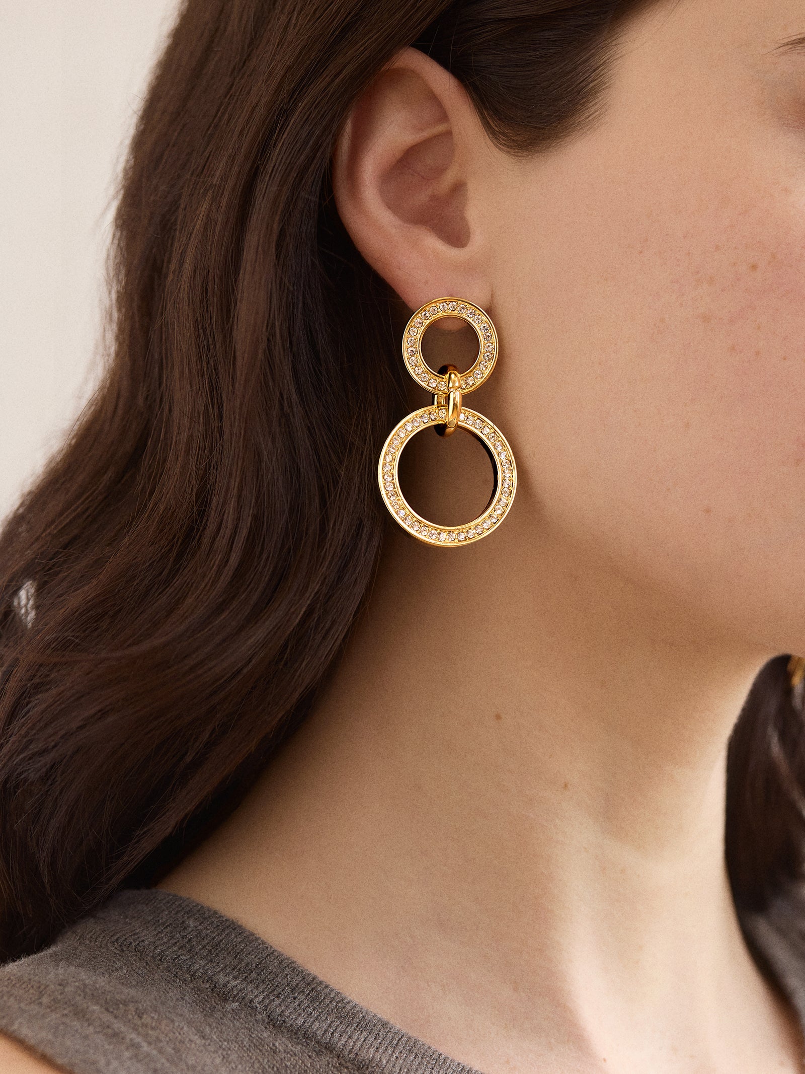 Maddie Statement Earrings - Gold/Pav?? - Image 2
