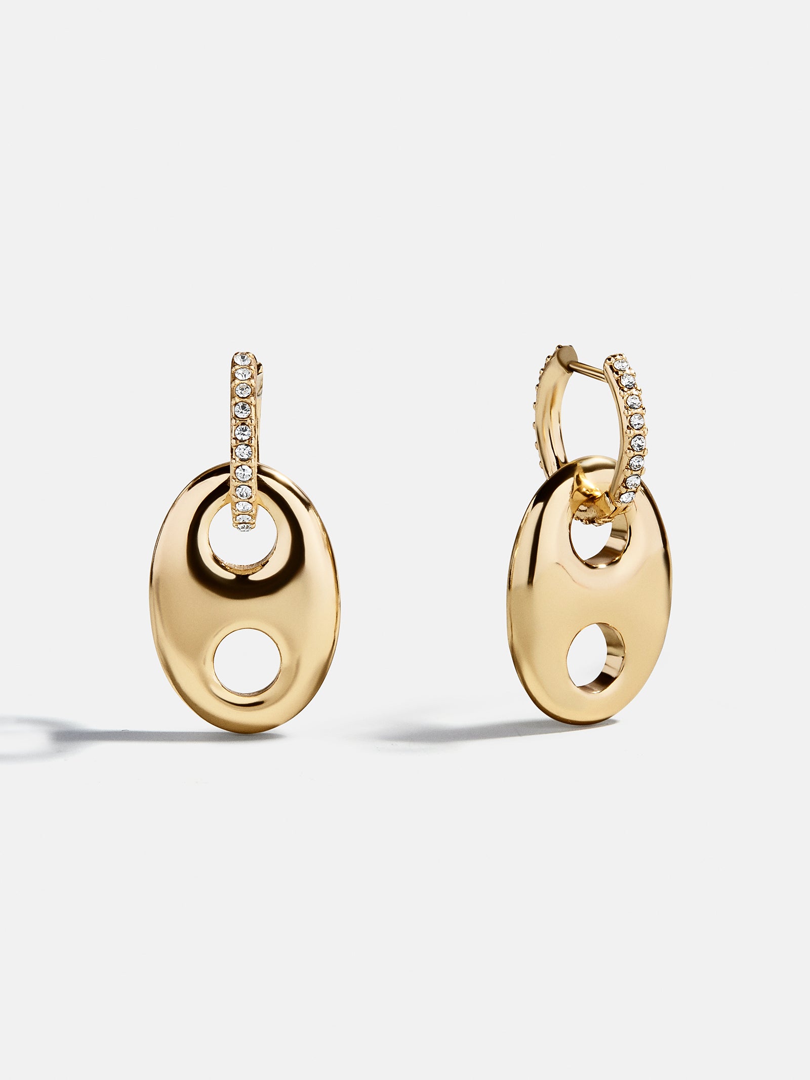 Thalia Huggie Earrings - Gold/Pav??