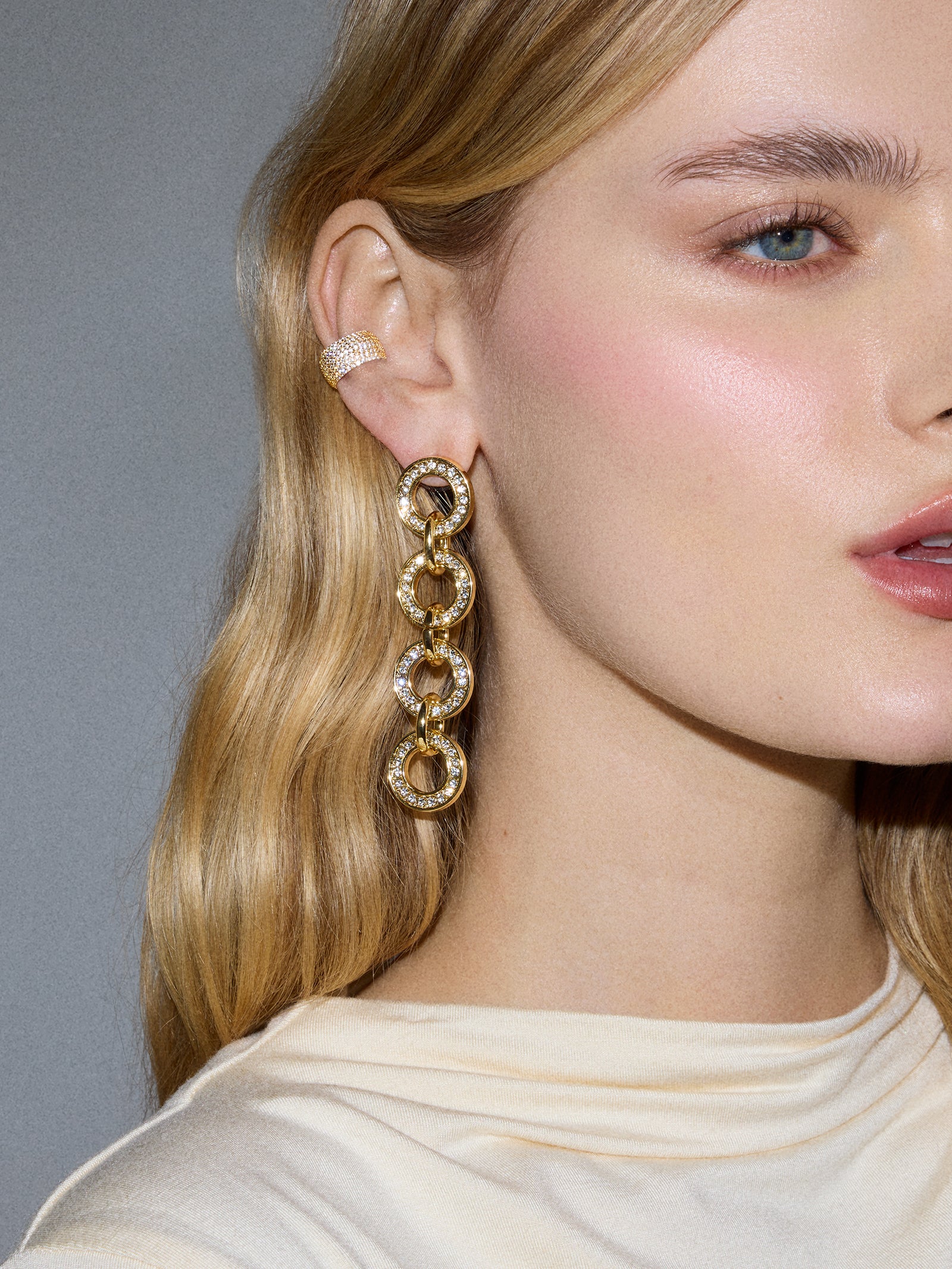 Dominique Statement Earrings - Gold/Pav?? - Image 2