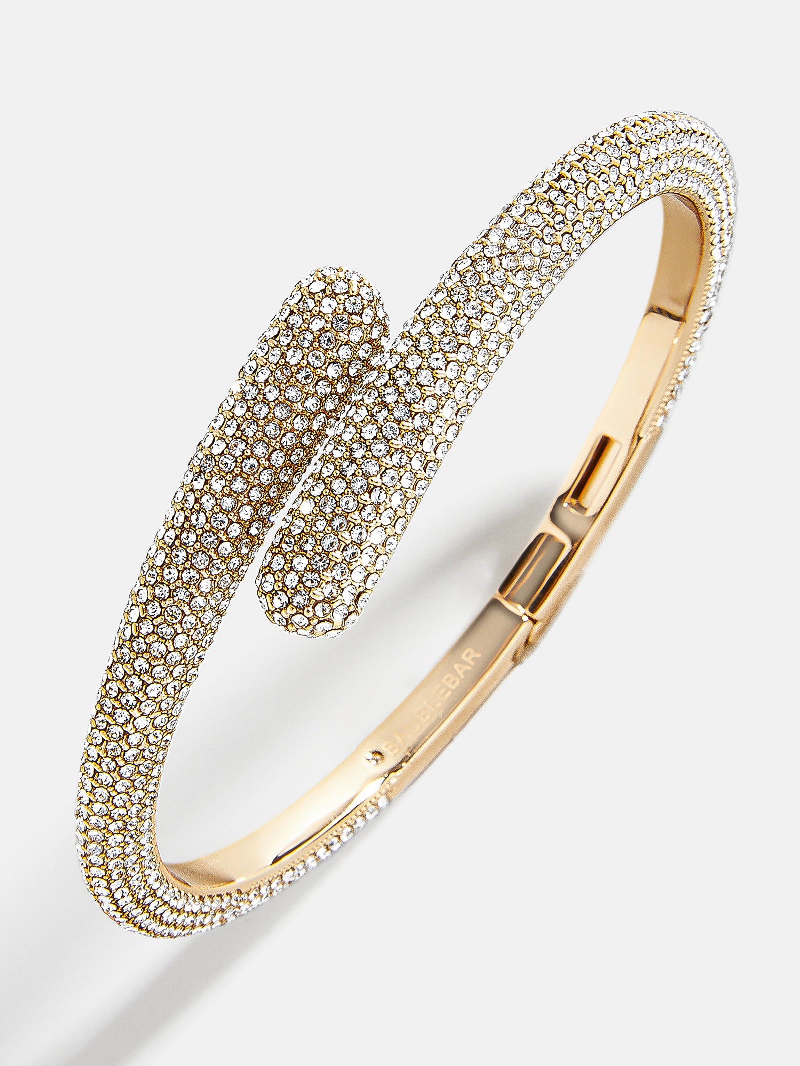 Naomi Wrap Hinge Bangle - Gold/Pav??