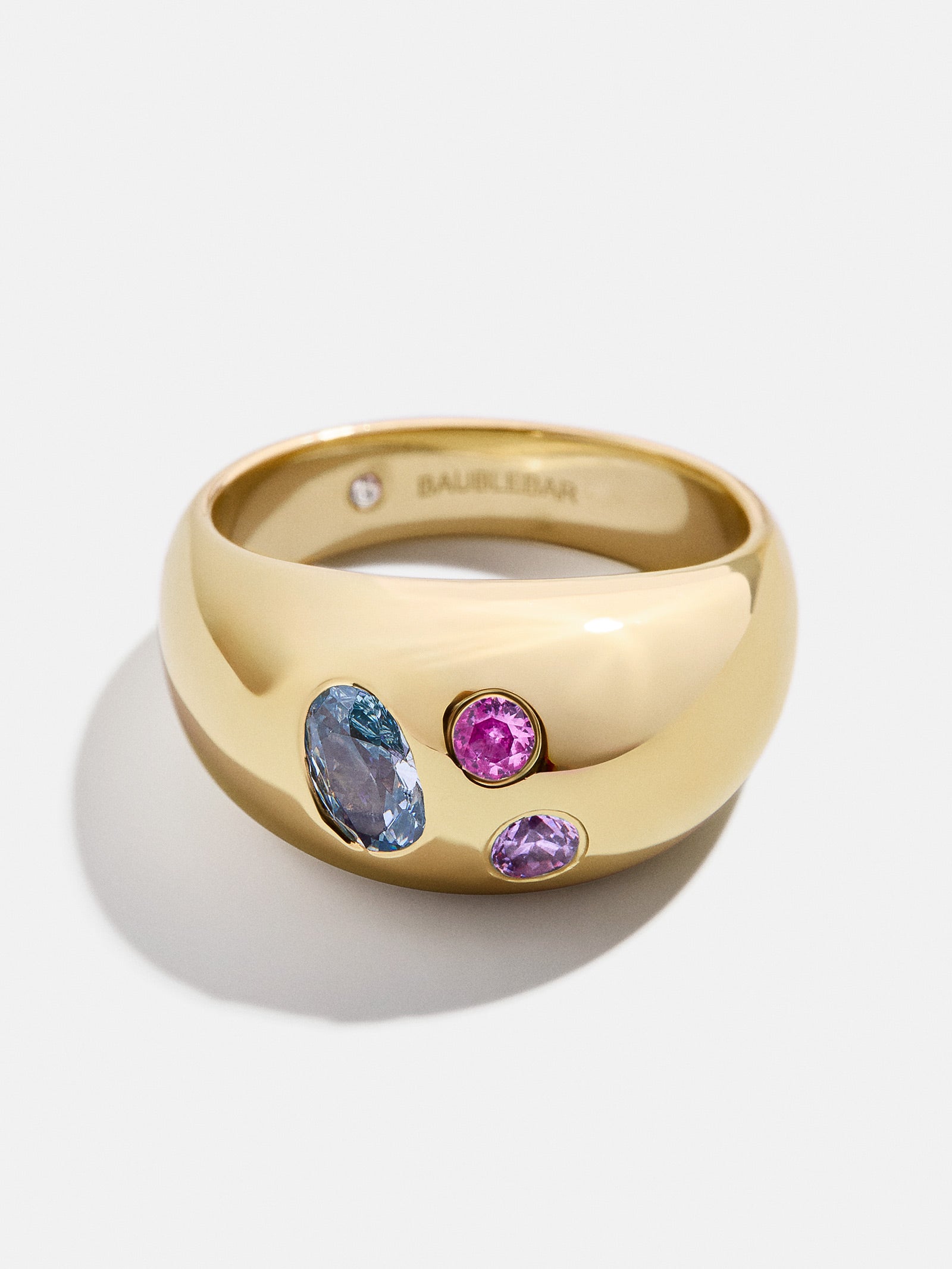 18K Gold Custom Birthstone Ring - Gold - Image 3