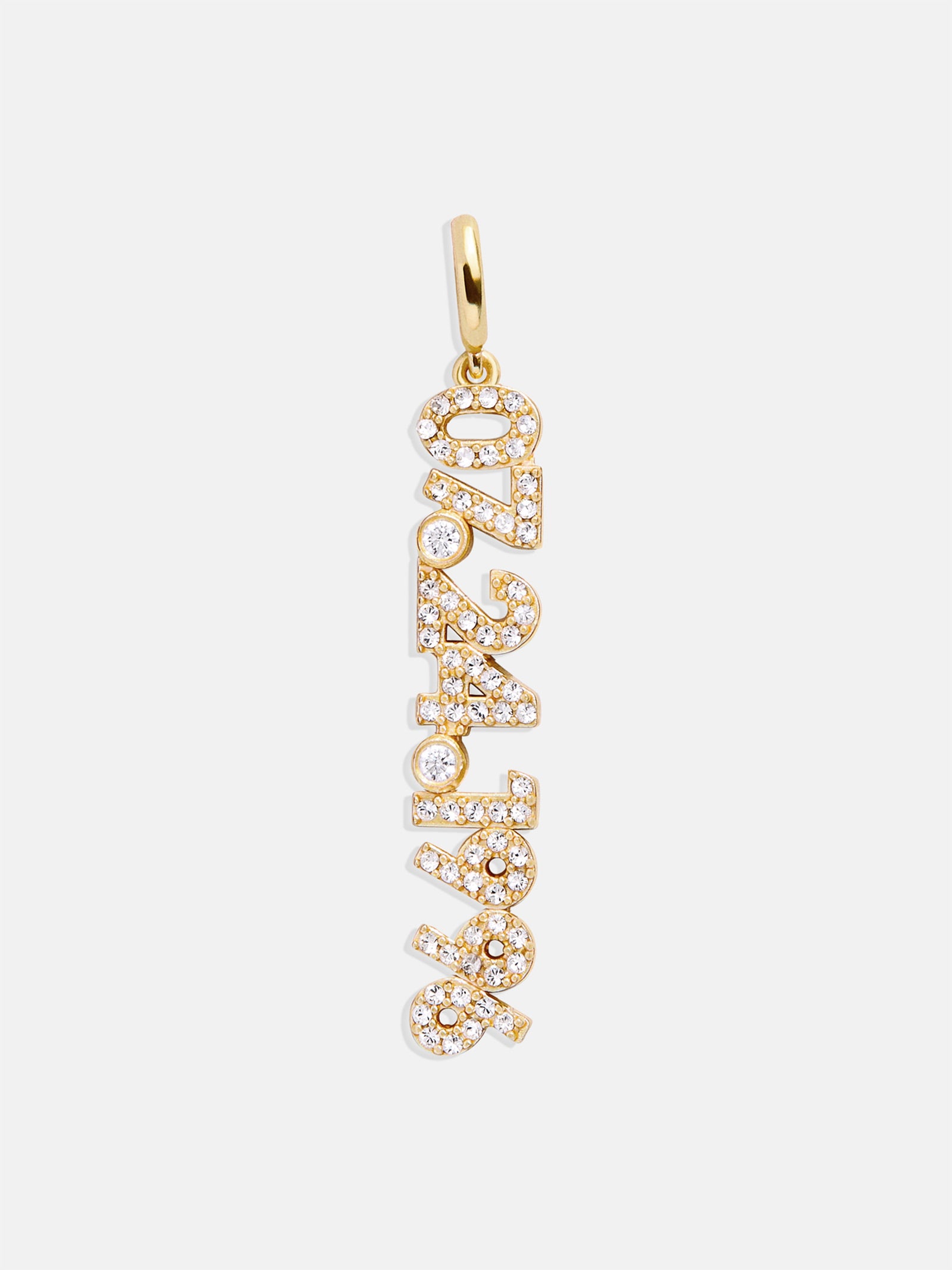 Save The Date Custom Charm - Gold/Pav??