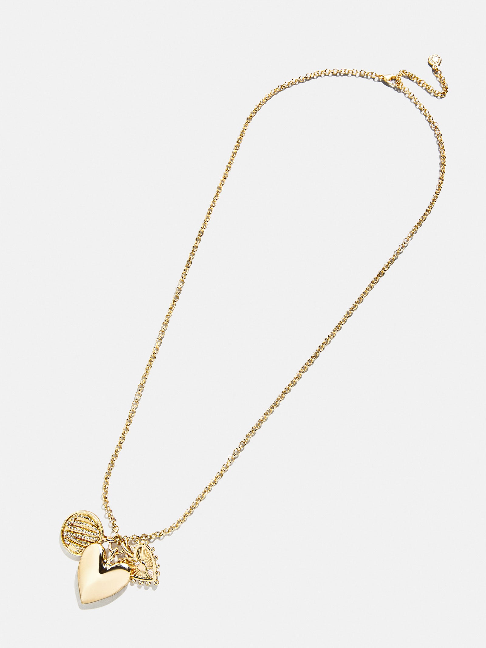 Heart Cluster Charm Necklace - Heart - Image 3