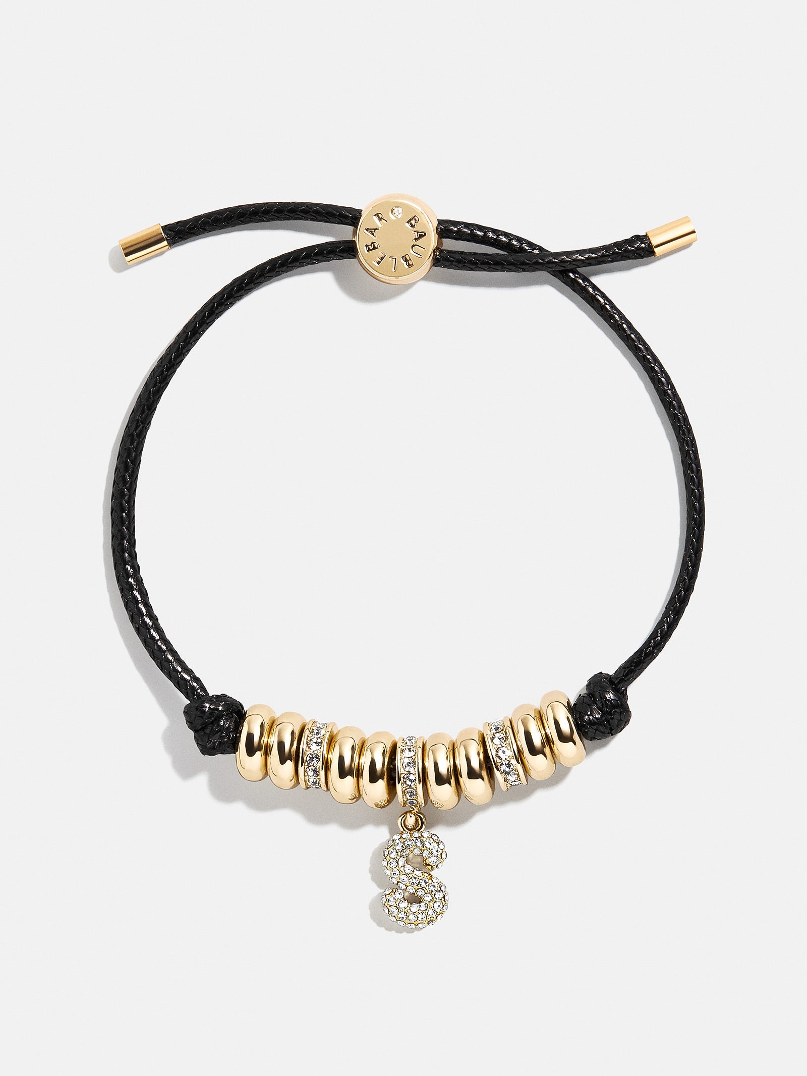 Natisha Initial Pull-Tie Bracelet - Gold/Black - Image 20