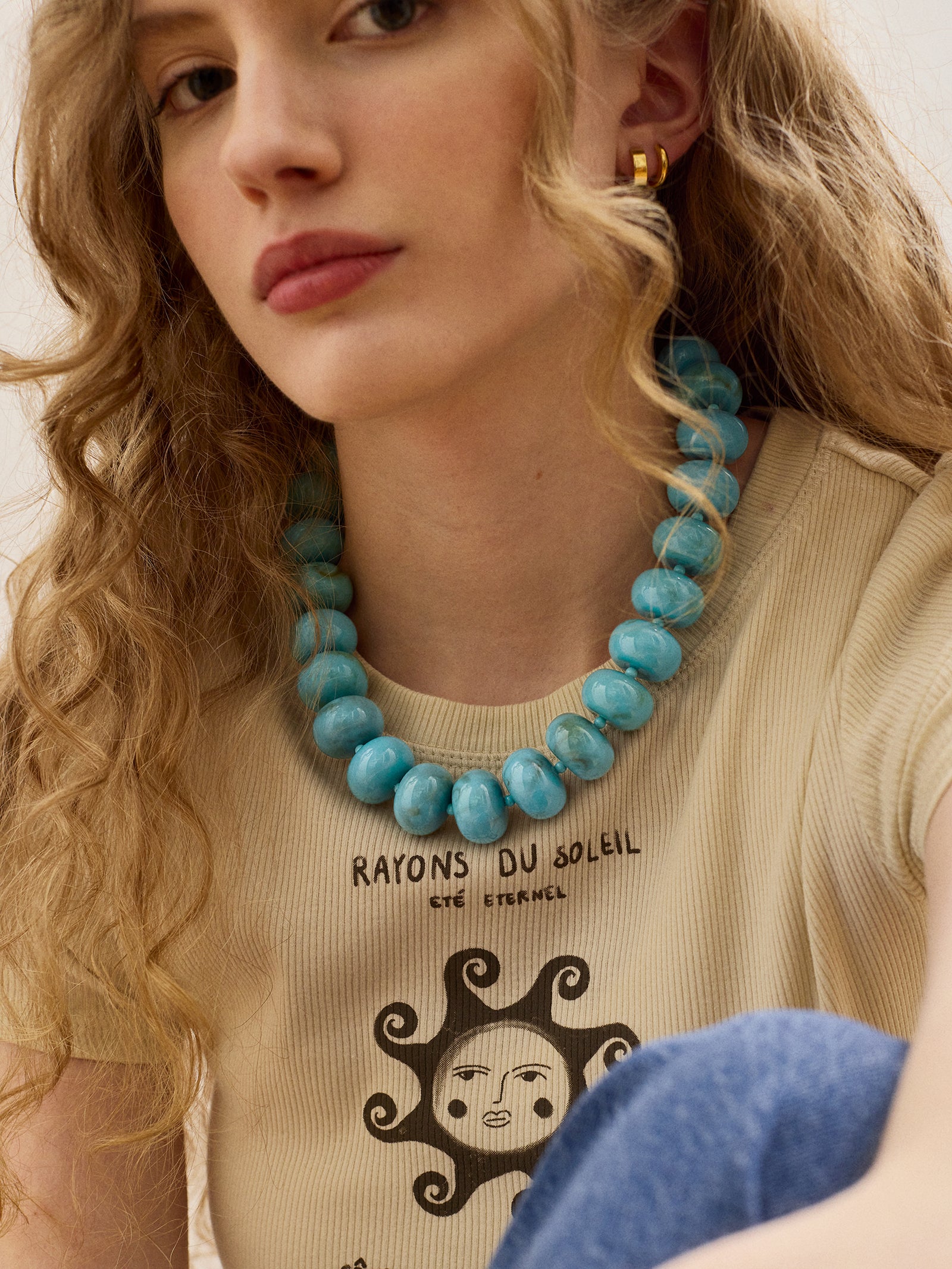 Joan Semi-Precious Necklace - Turquoise - Image 2