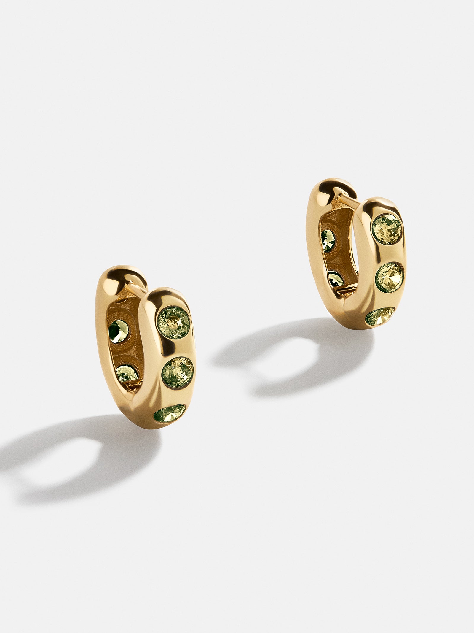 Sydney 18K Gold Birthstone Earrings - Peridot