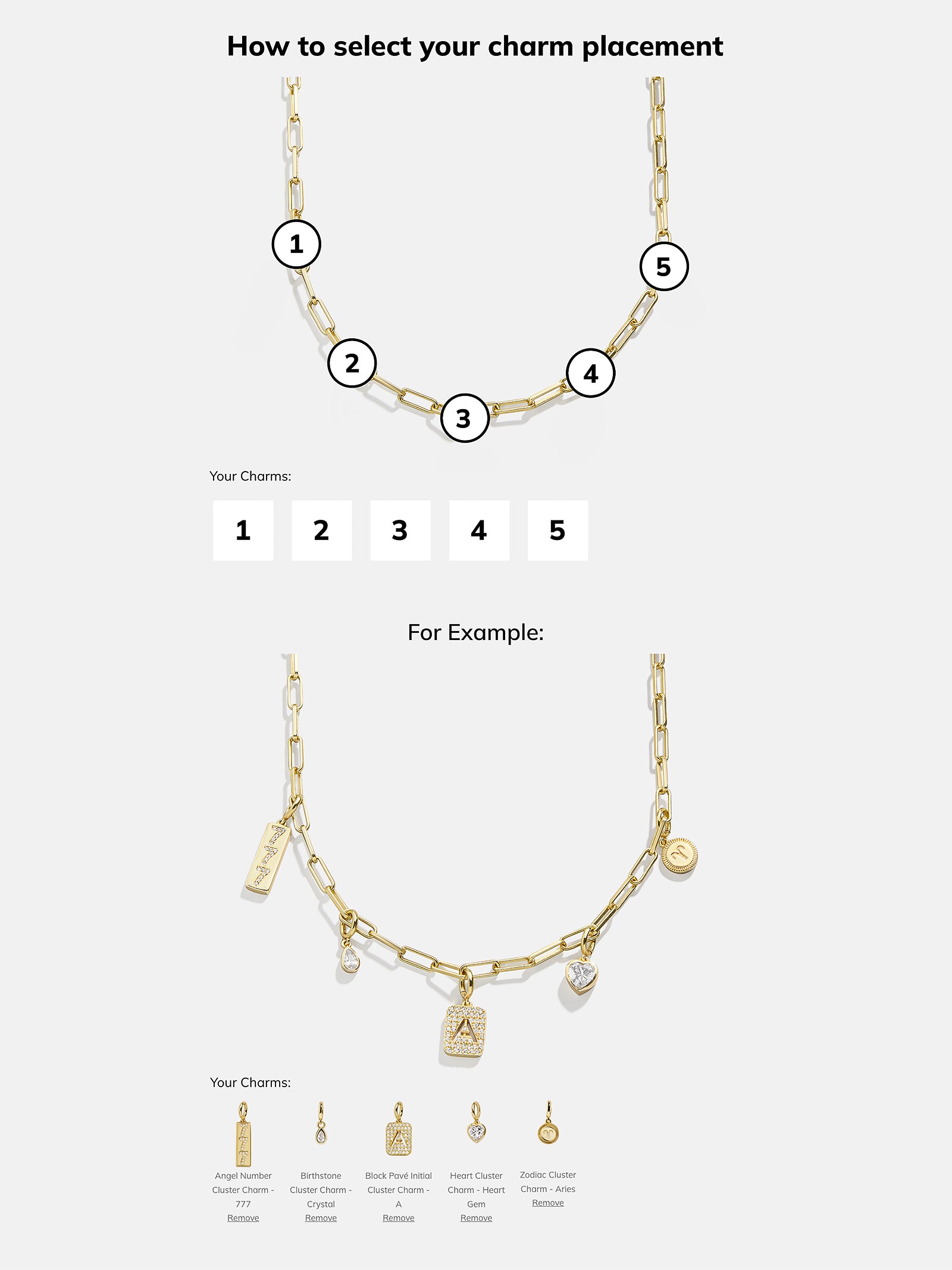 Spaced Custom Charm Necklace - Spaced Charm Necklace - Image 22