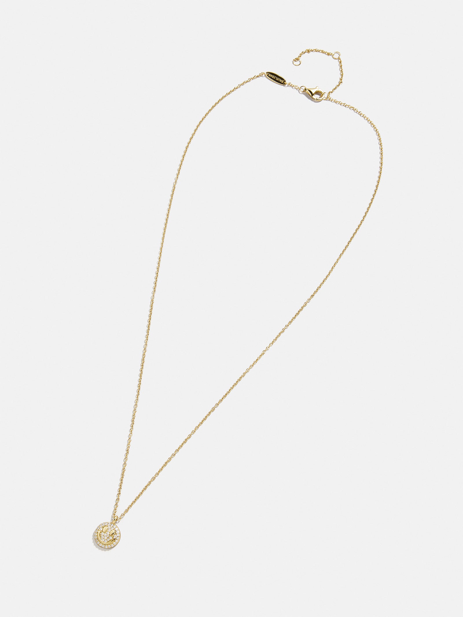 18K Gold Motif Necklace - Smiley Face - Image 5