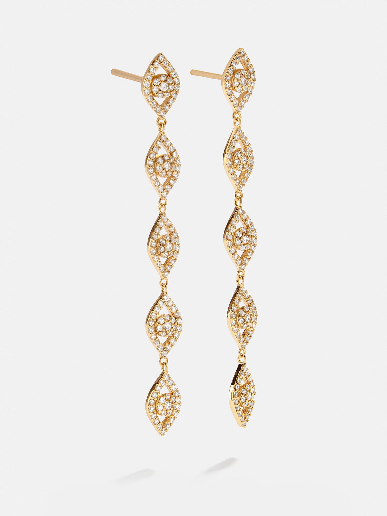 18K Gold Evil Eye Drop Earrings - Evil Eye