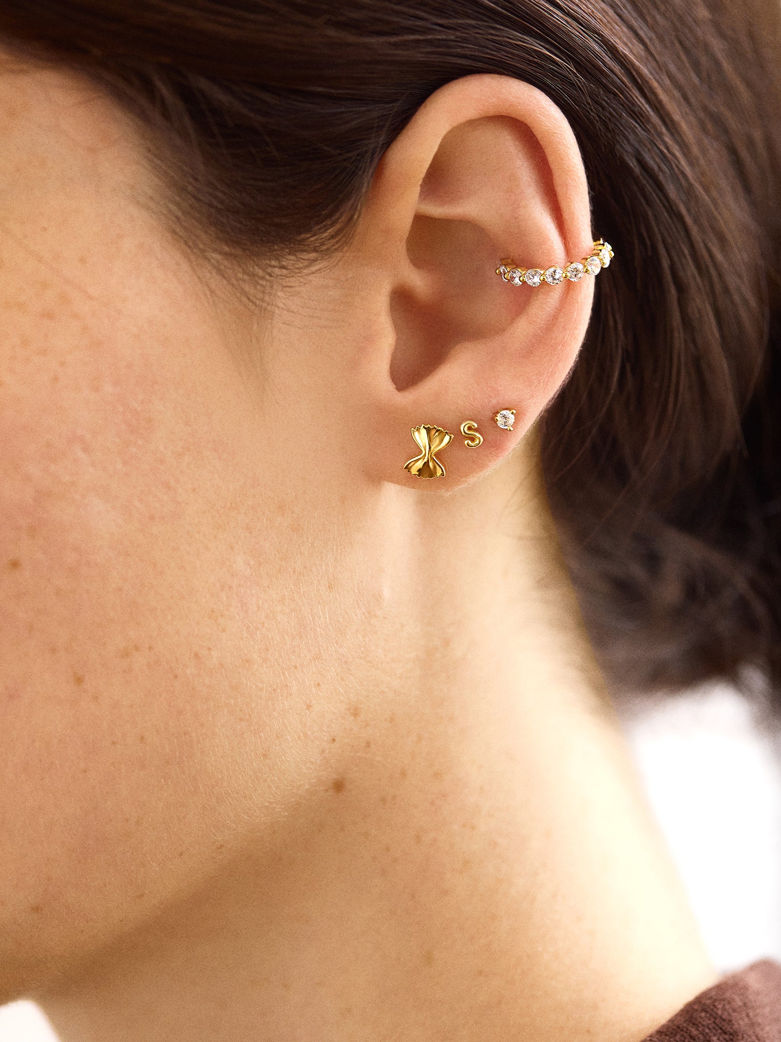 18K Gold Just For Fun Earrings - Pasta - Image 2