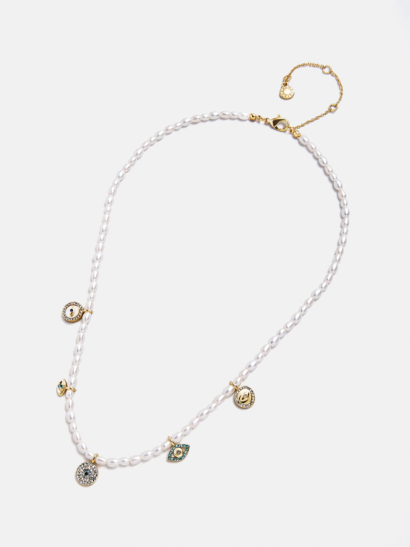 Frida Evil Eye Necklace - White/Blue - Image 3