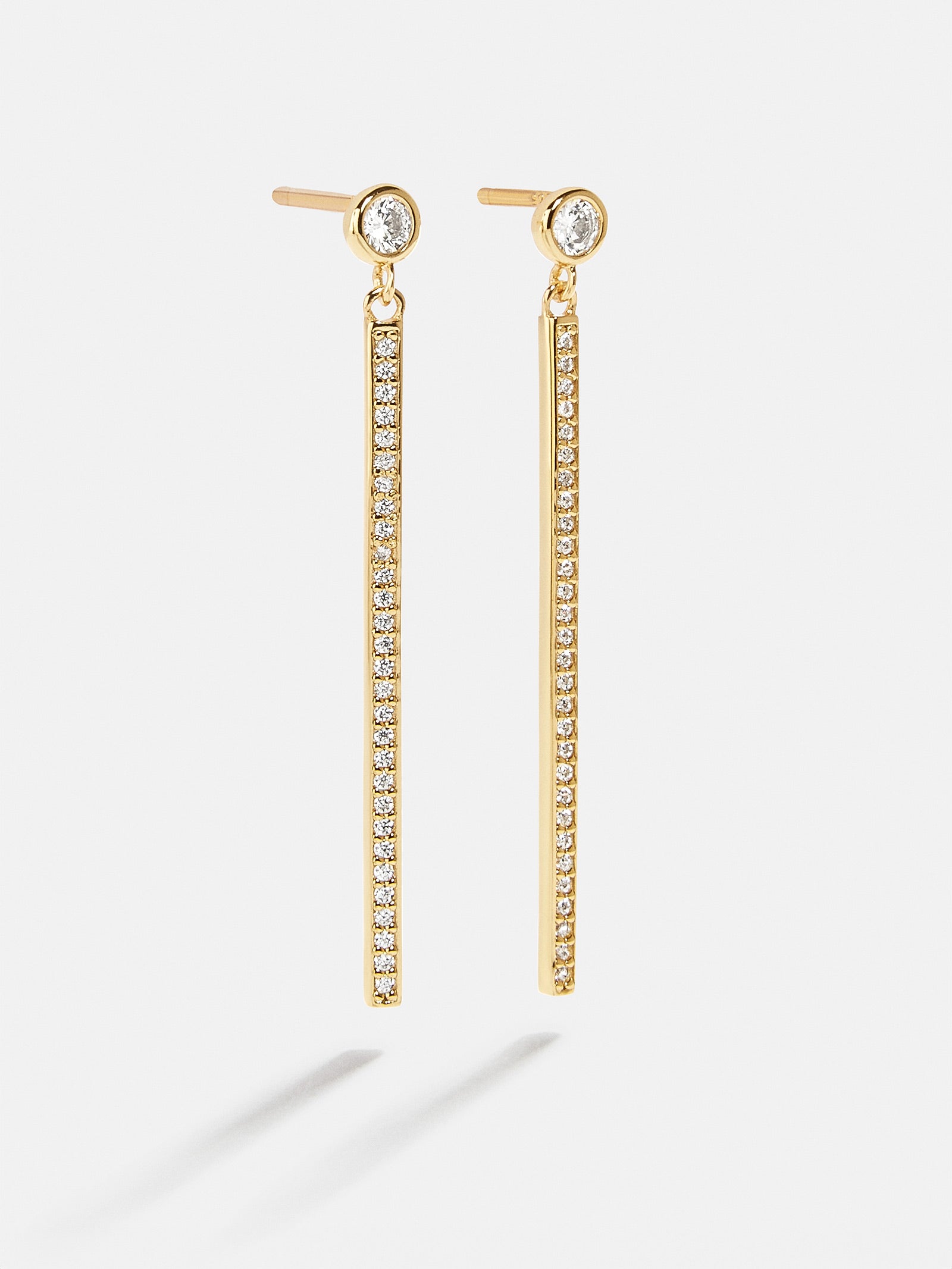 18K Gold Bella Earrings - Gold/Pav??