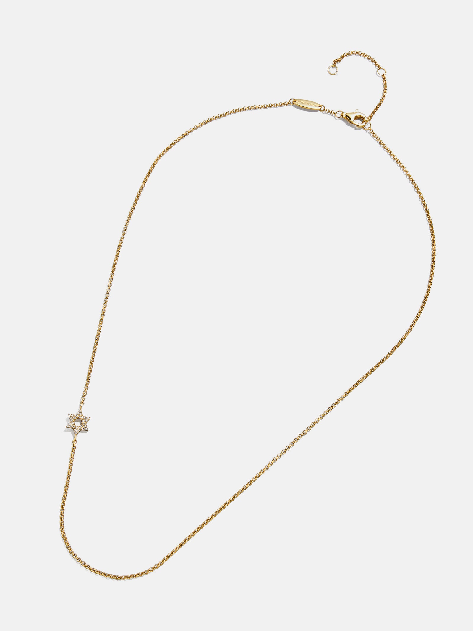 18K Gold Asymmetrical Star of David Necklace - Star of David - Image 3