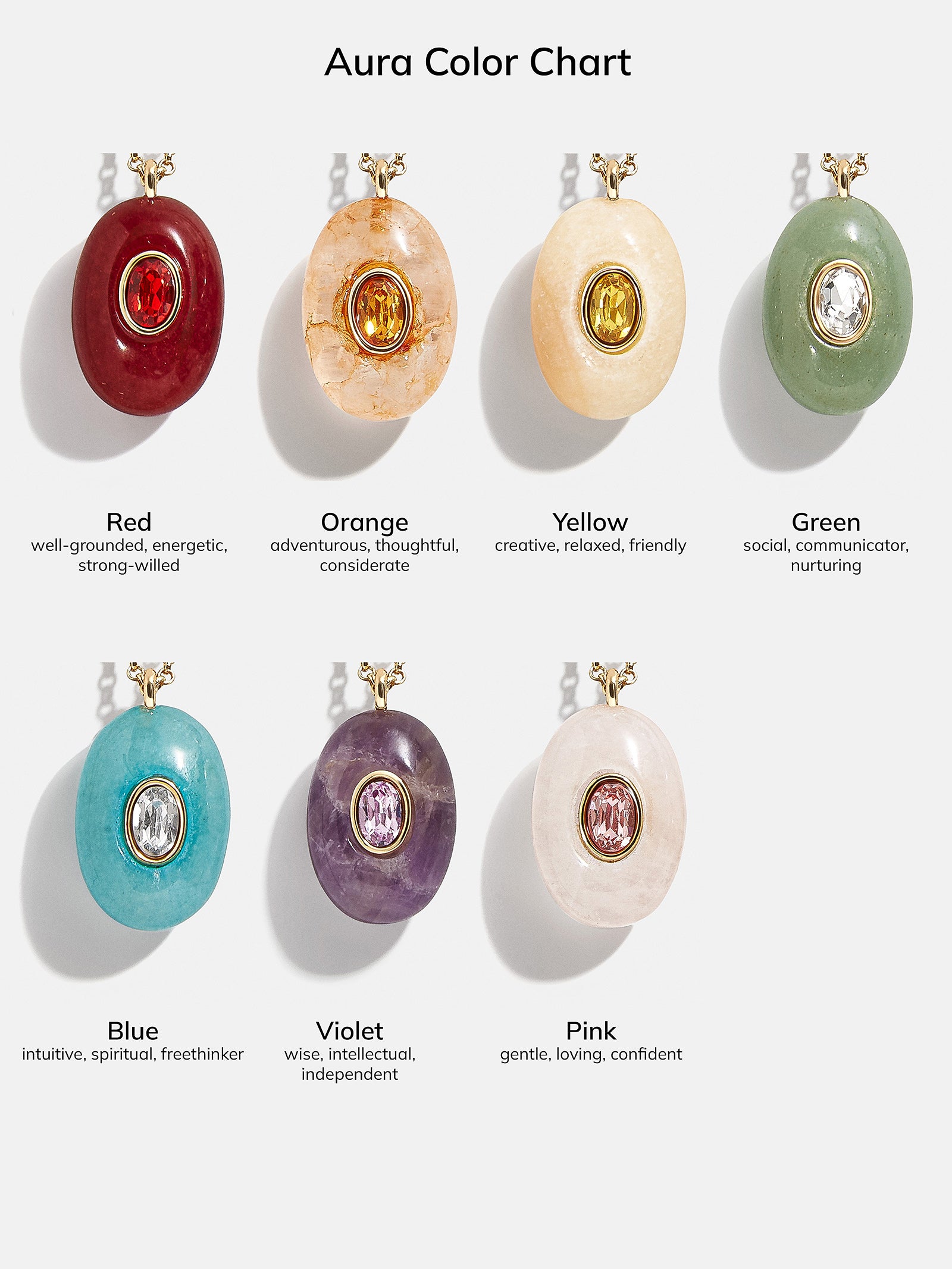 Aura Semi-Precious Pendant Necklace - Green - Image 8