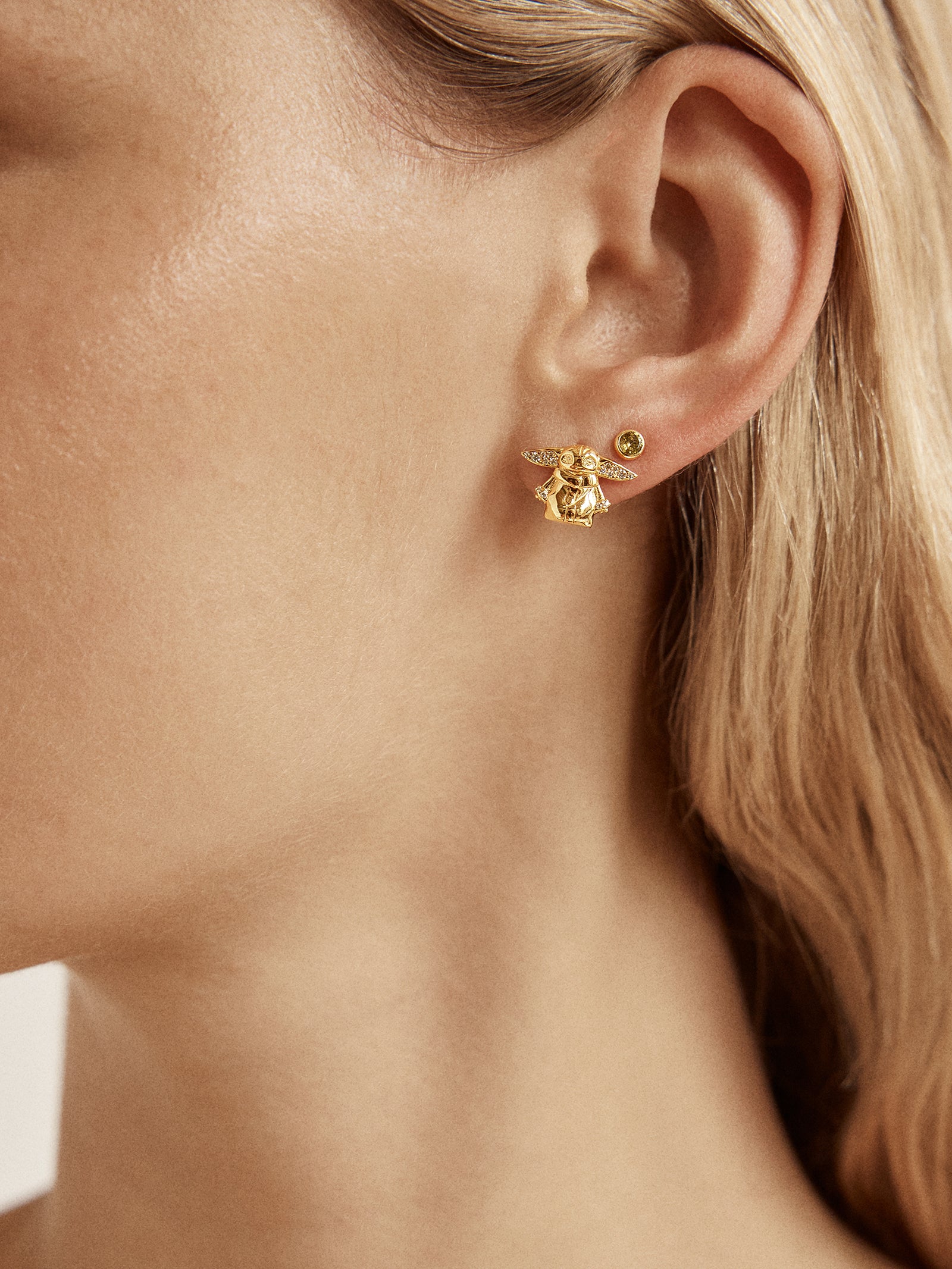STAR WARS? GROGU? 18K Gold Earrings - Gold - Image 2