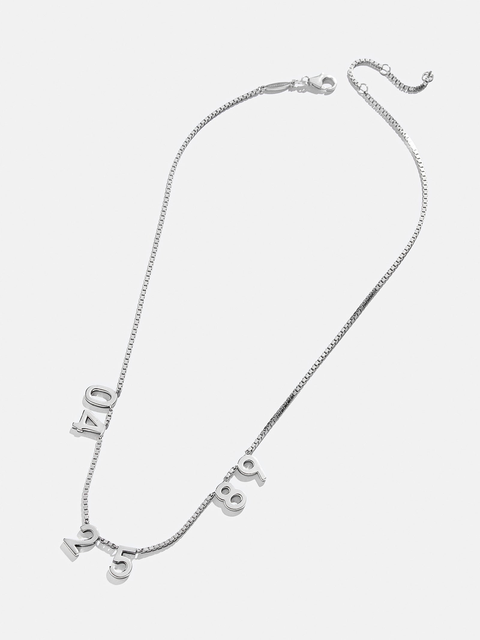 18K Gold Spaced Number Custom Necklace - S - Image 11