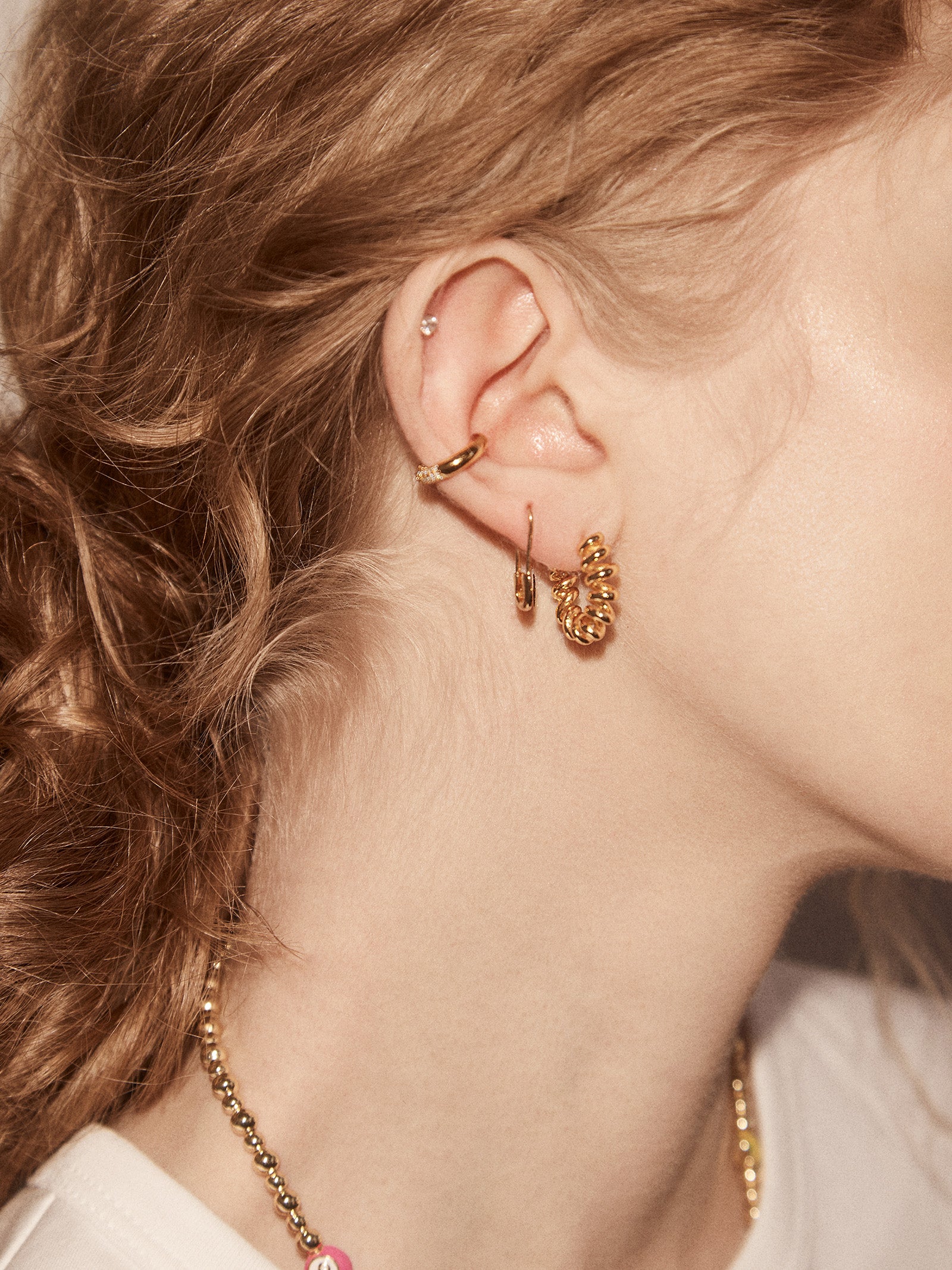 18K Gold Cece Earrings - Gold - Image 2