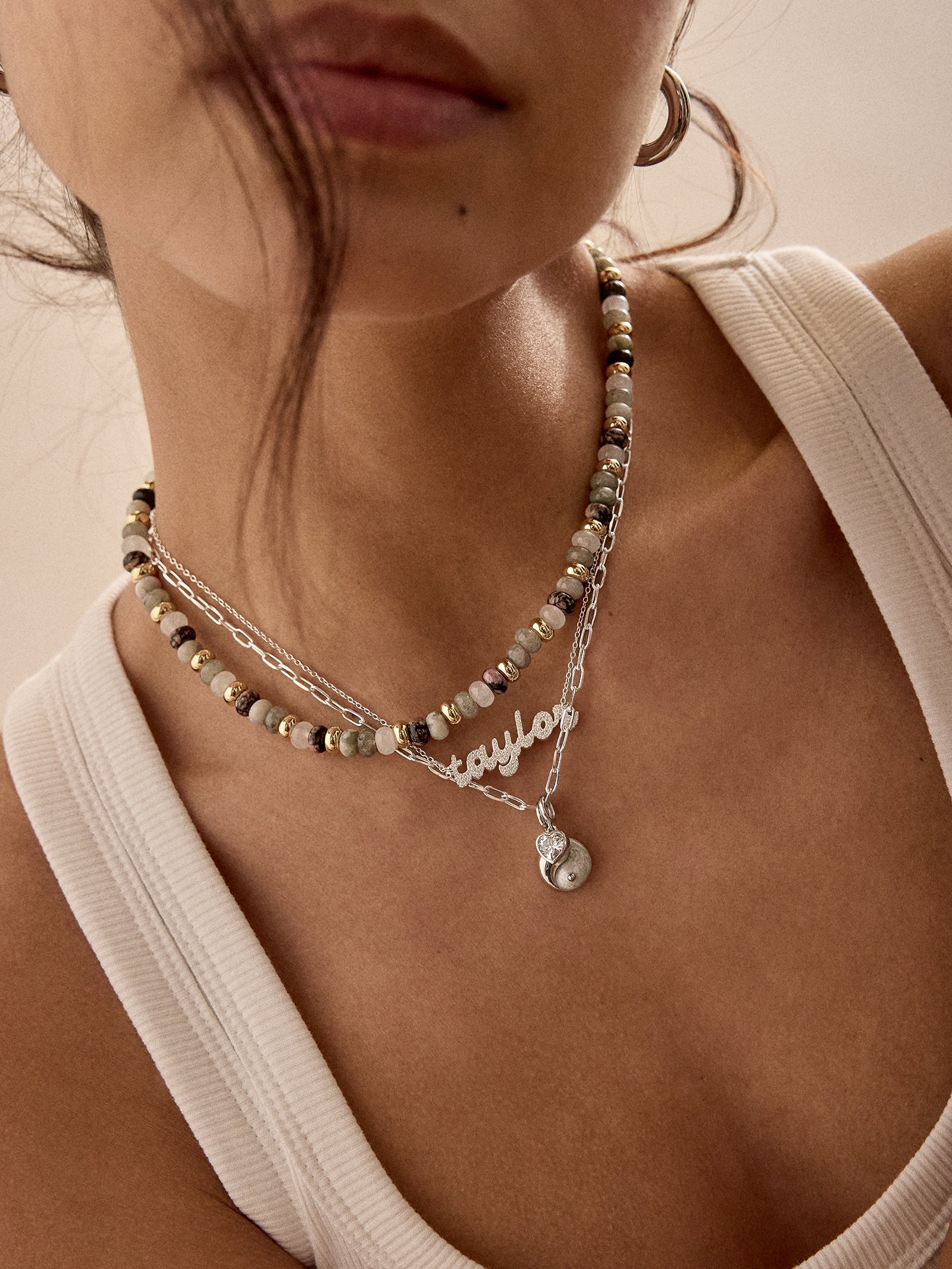 Natasha Semi-Precious Necklace - Neutral - Image 2