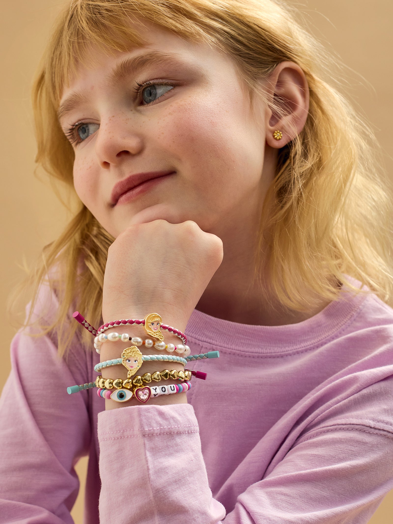 Disney Kid's Frozen BFF Bracelet Set - Elsa & Anna - Image 2