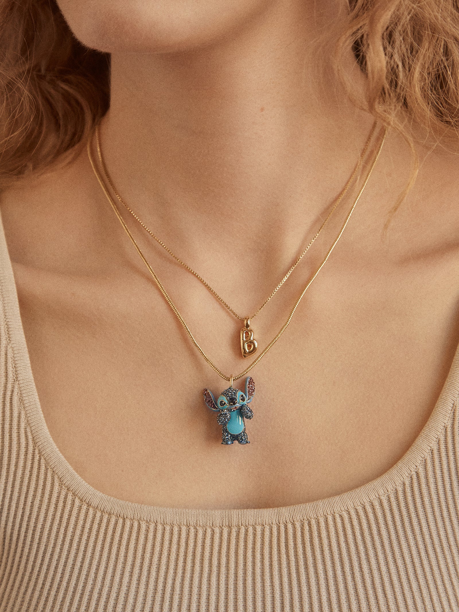 Disney Stitch 3D Pendant Necklace - Blue - Image 2