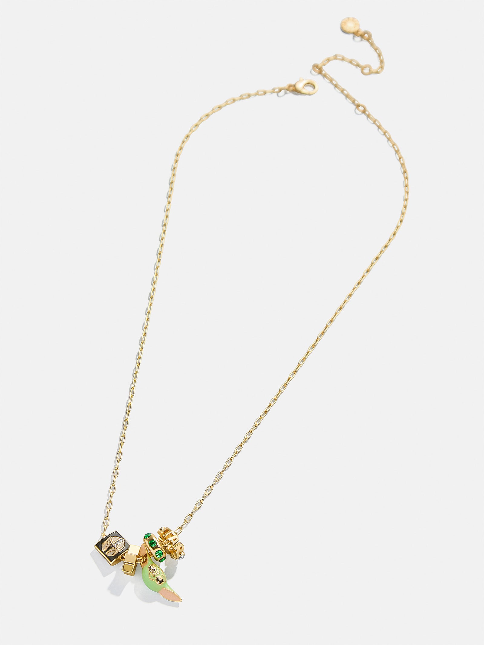 STAR WARS? GROGU? Charm Necklace - Gold/Green - Image 3