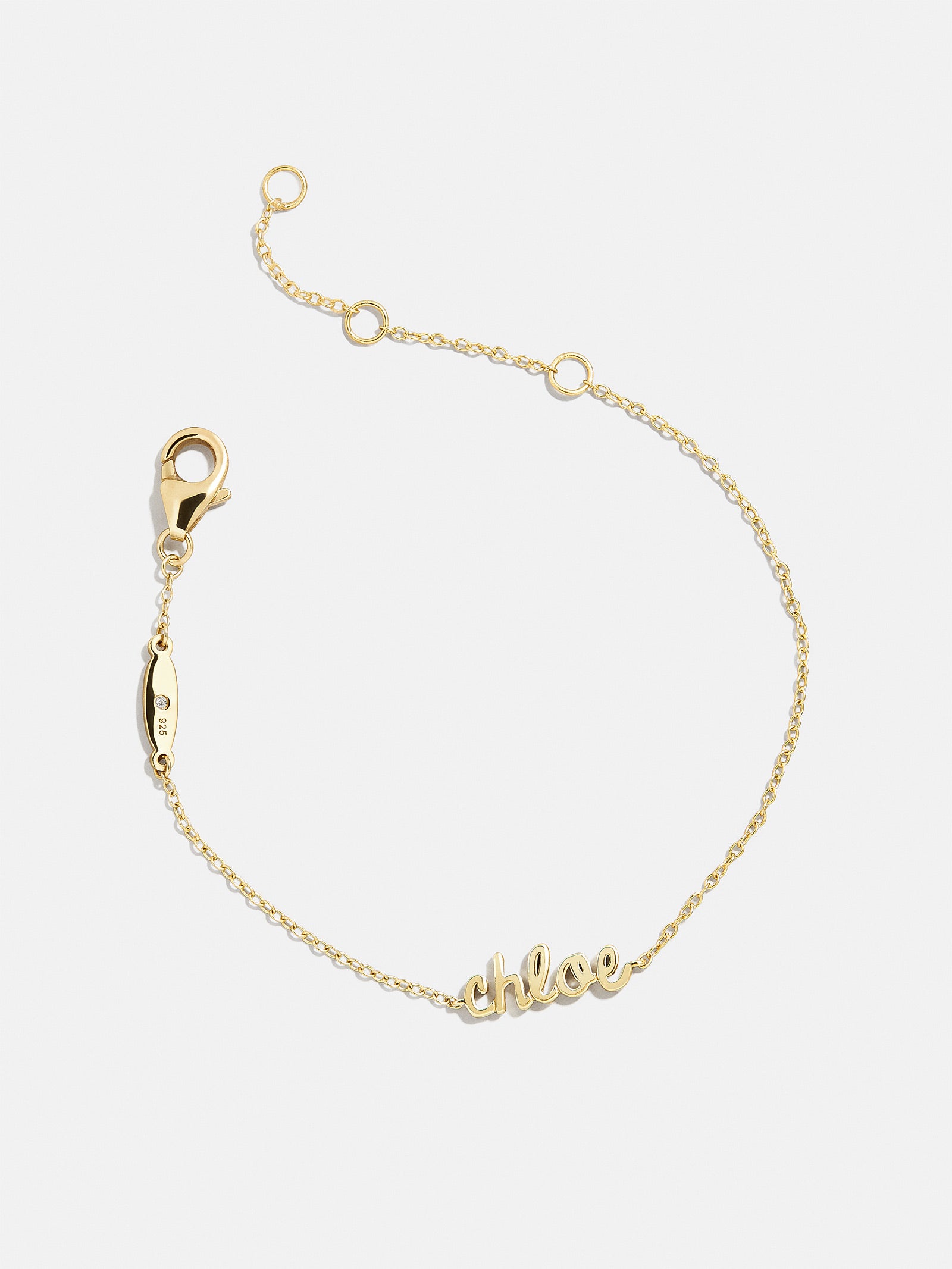 18K Gold Custom Nameplate Bracelet - 18K Gold - Image 3