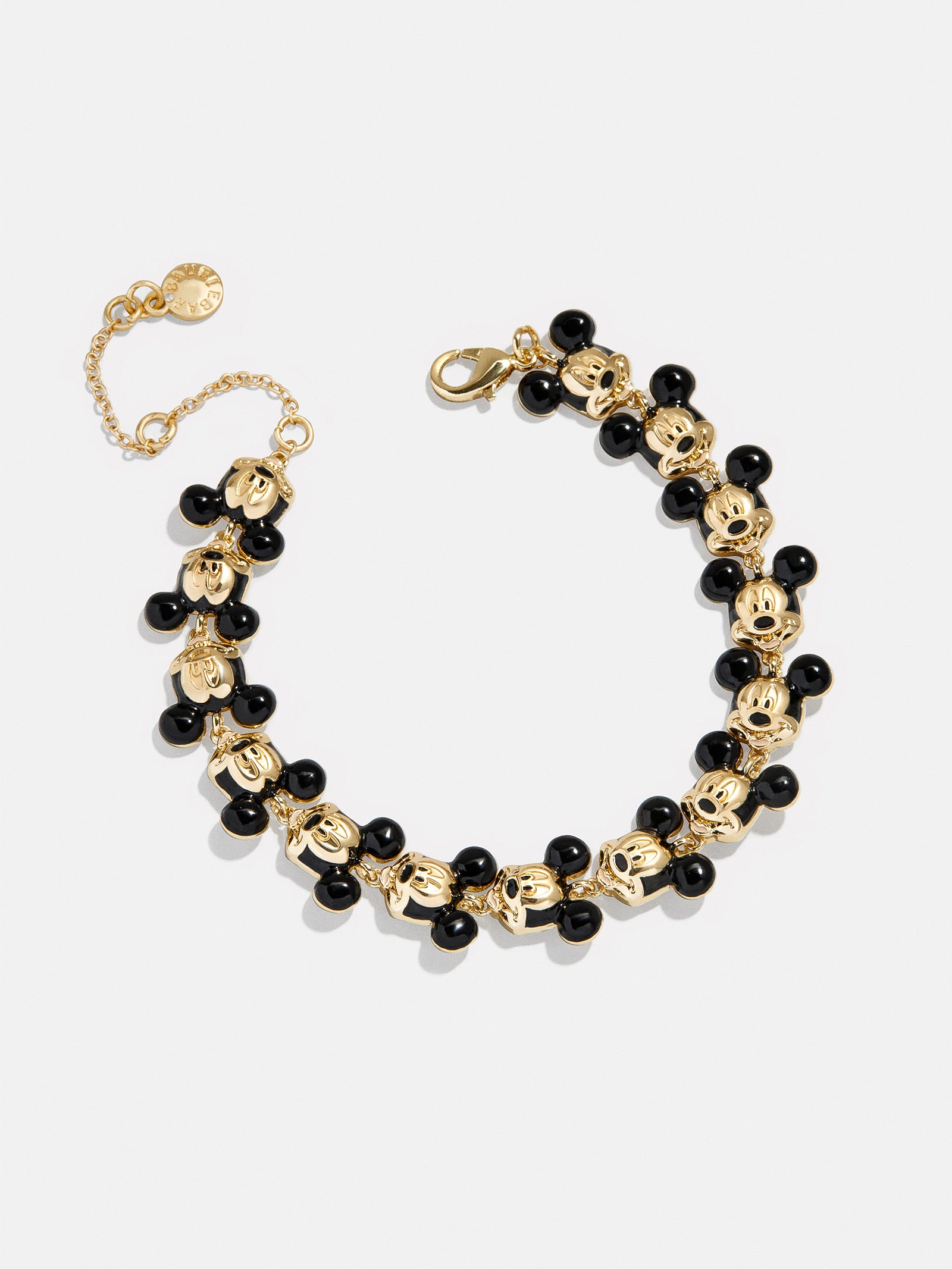 Disney Mickey Mouse Repeating Character Head Bracelet - Gold/Black - Image 4