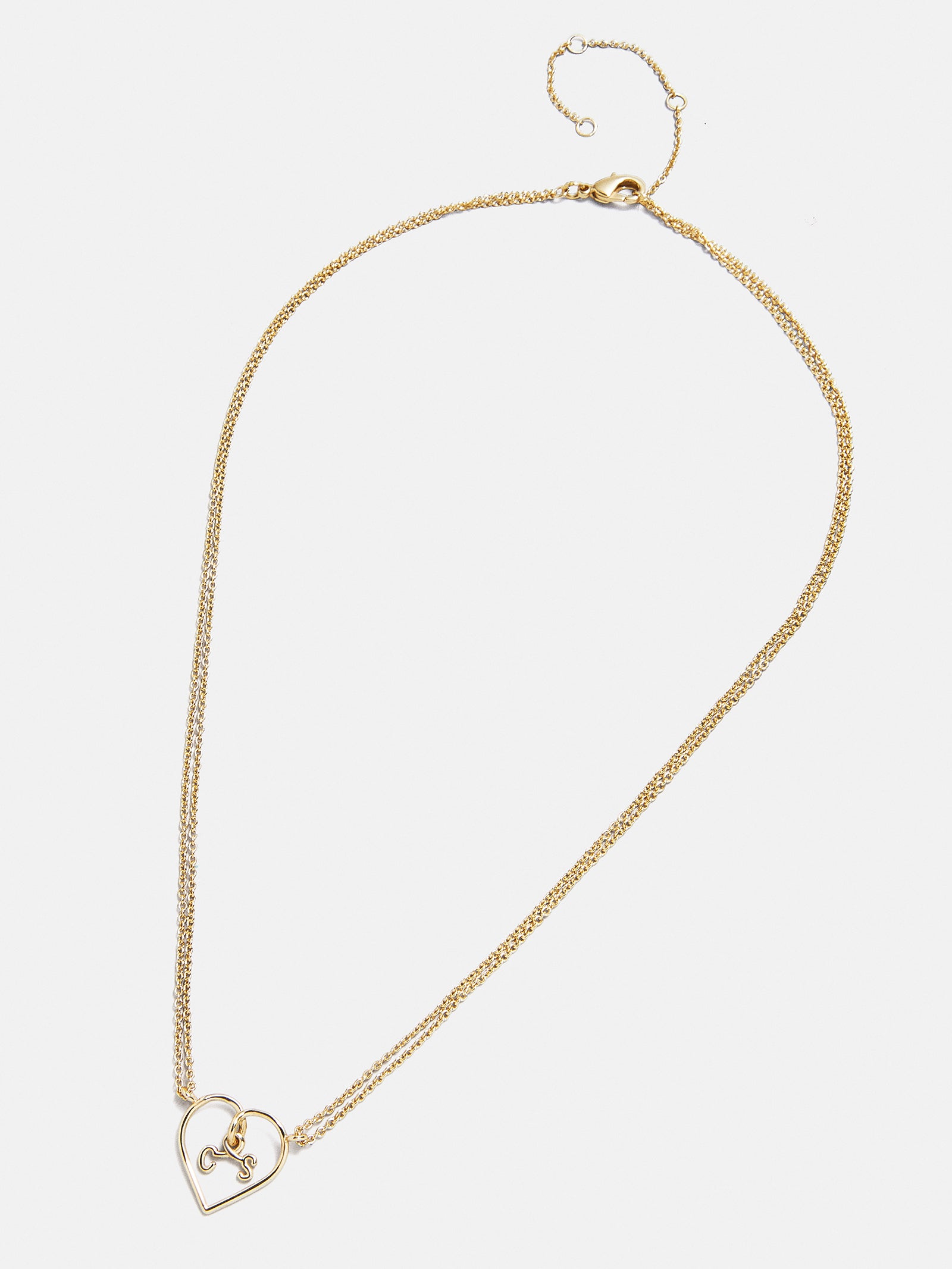 Wired Heart Custom Initial Necklace - Gold - Image 3