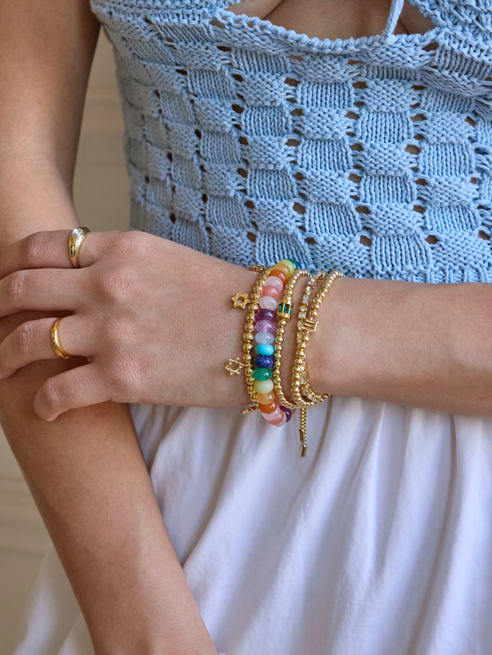 Tatum Birthstone Bracelet - Blue Zircon - Image 2