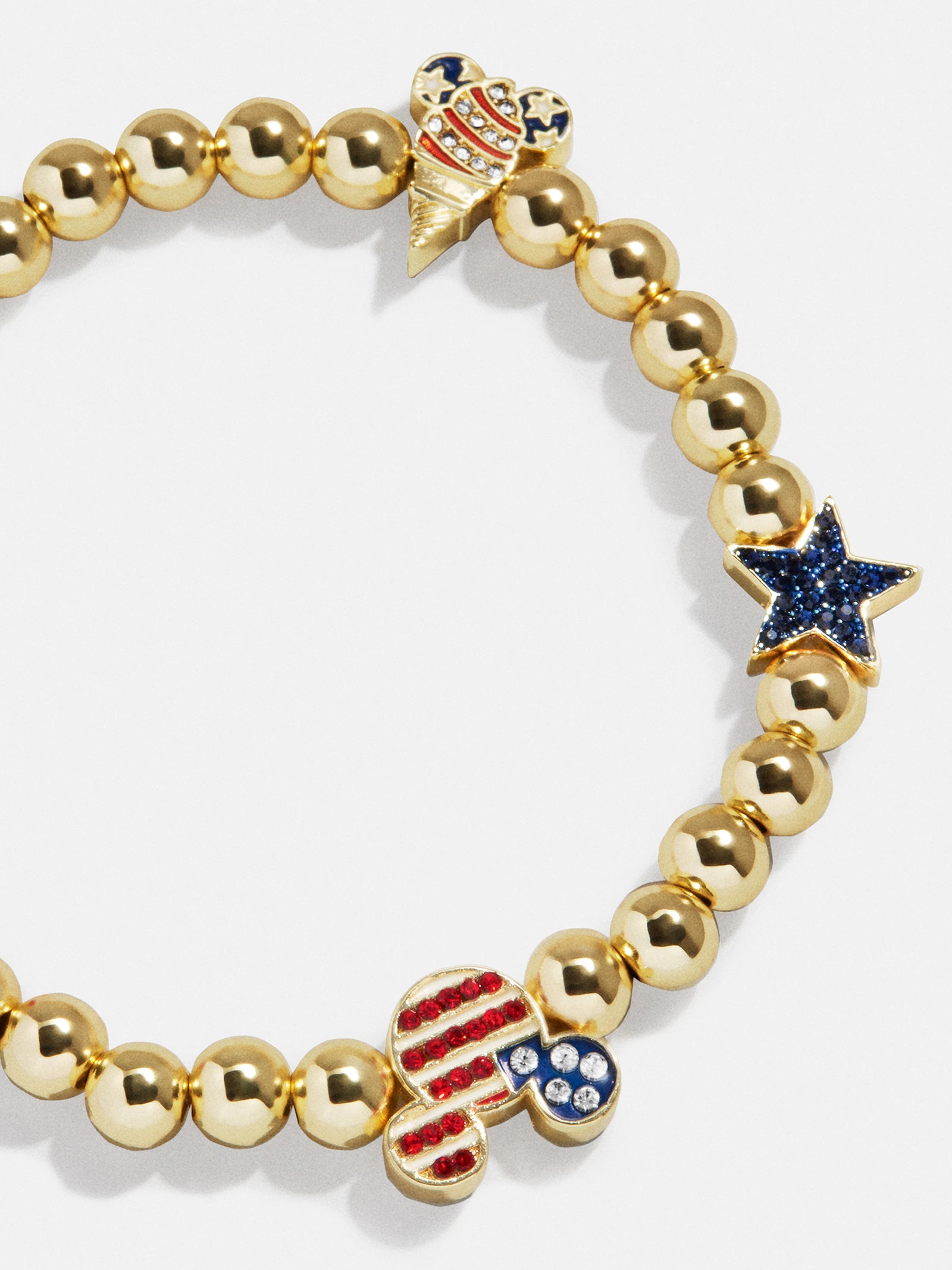 Disney Mickey Mouse Americana Charm Bracelet - Red. White. & Blue - Image 3