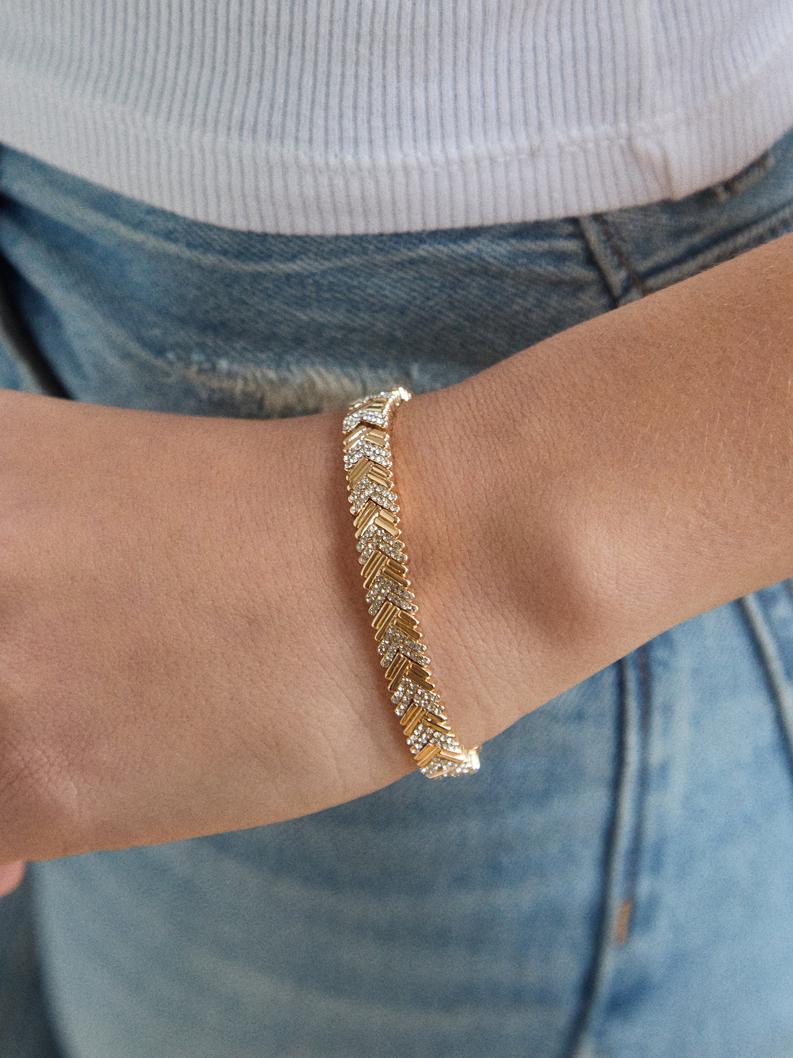 Naya Gold Bracelet - Gold/Pav?? - Image 2
