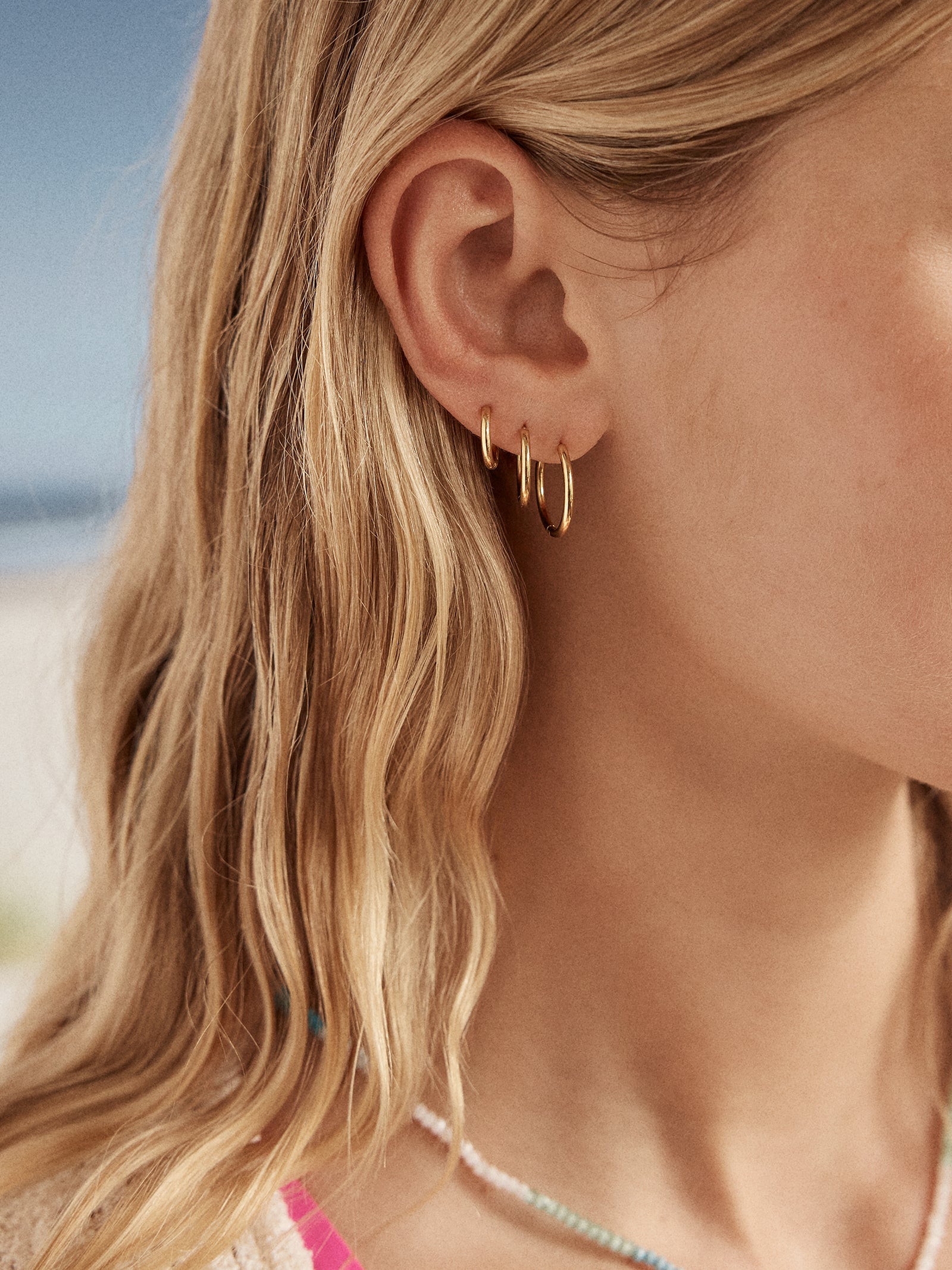 Verbena Waterproof Earring Set - Gold - Image 2