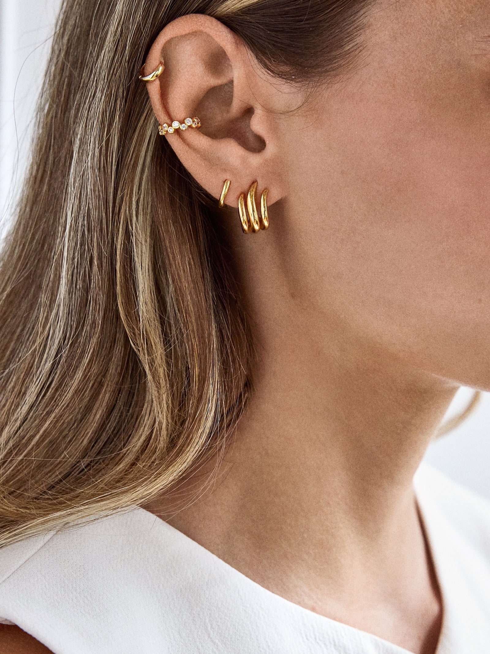 Giselle 18K Gold Earrings - Gold - Image 2