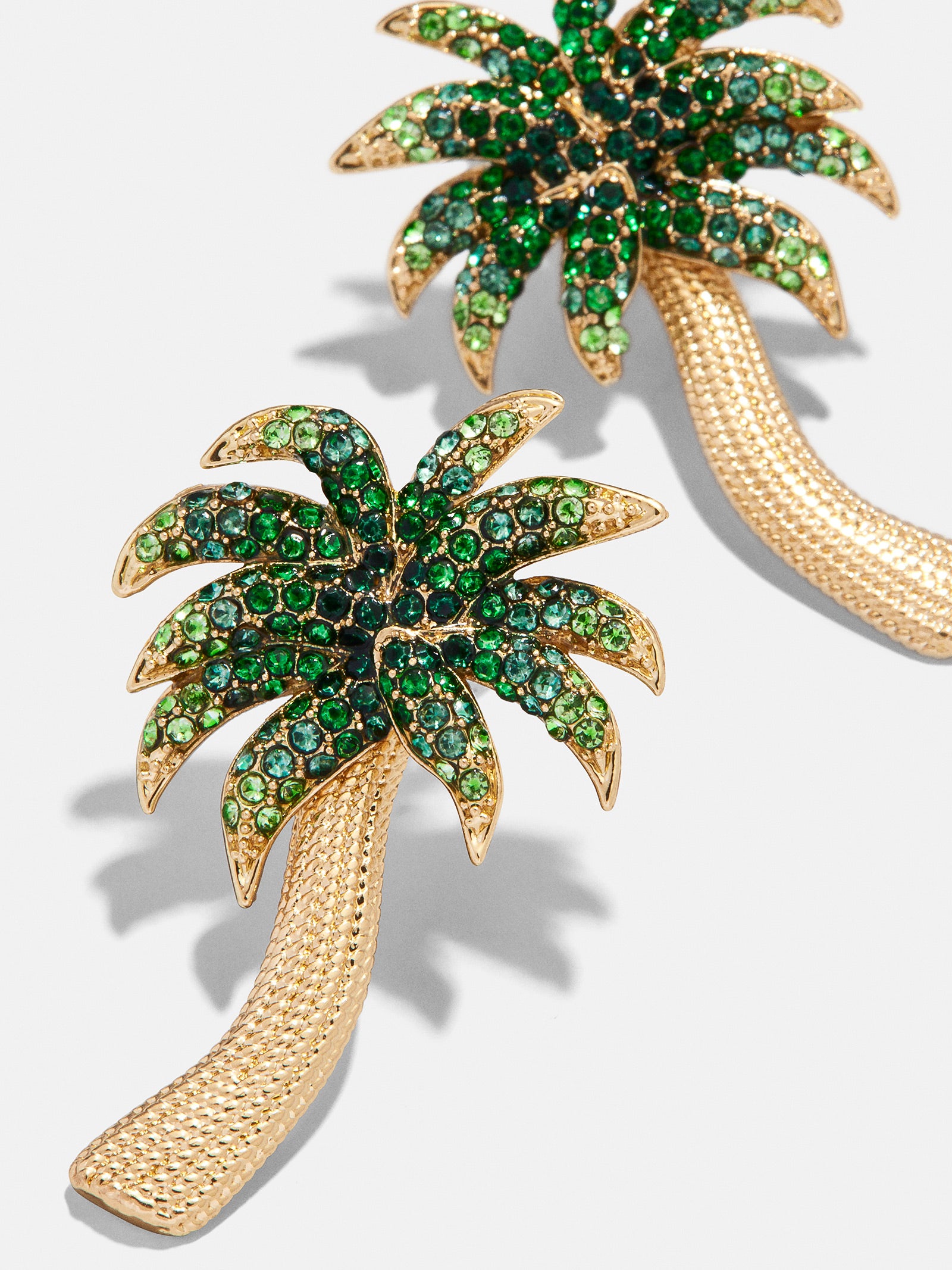Palm Royale Statement Earrings - Gold/Green - Image 3