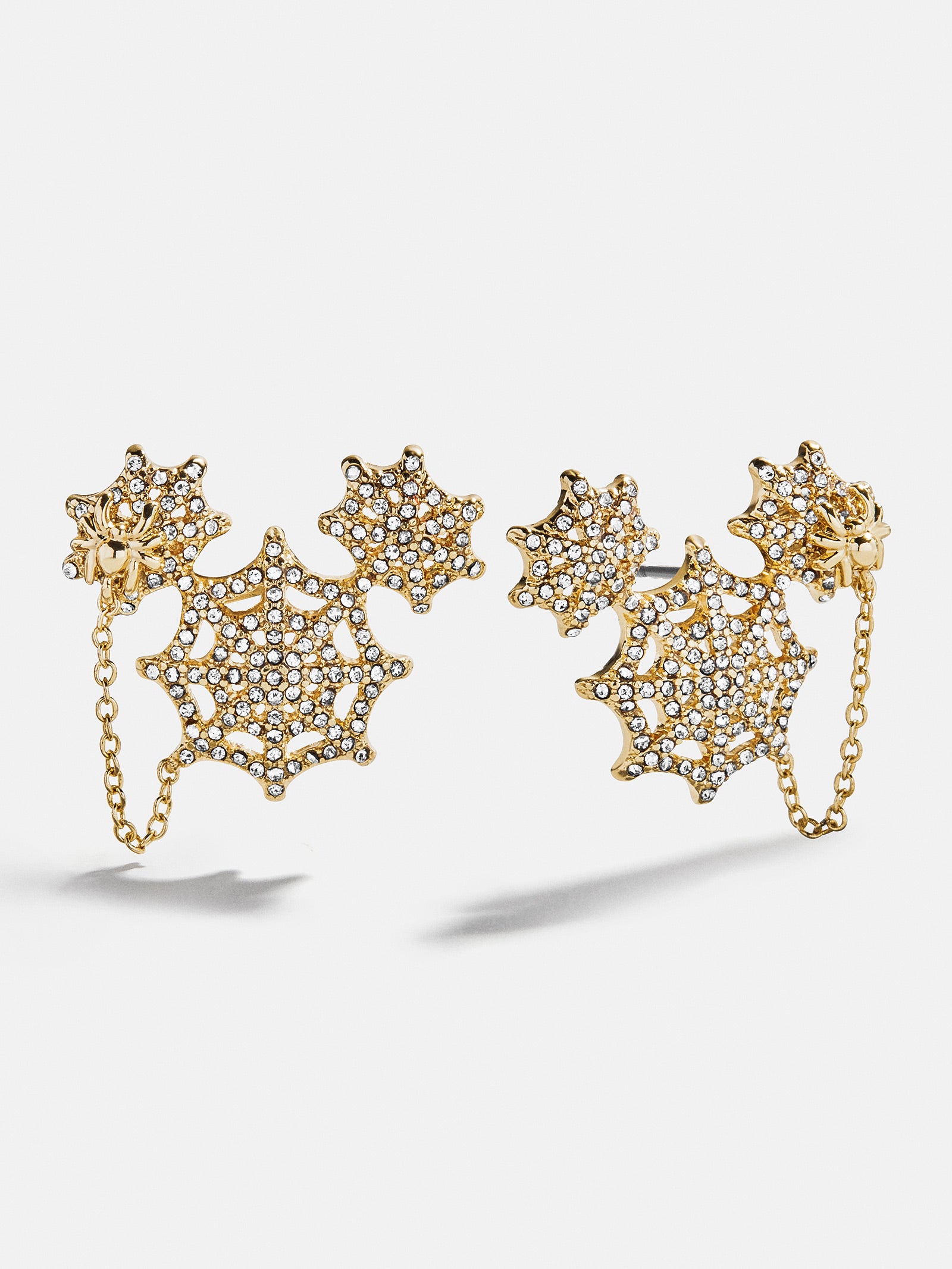 Disney Mickey Mouse Spider Web Earrings - Gold/Pav??