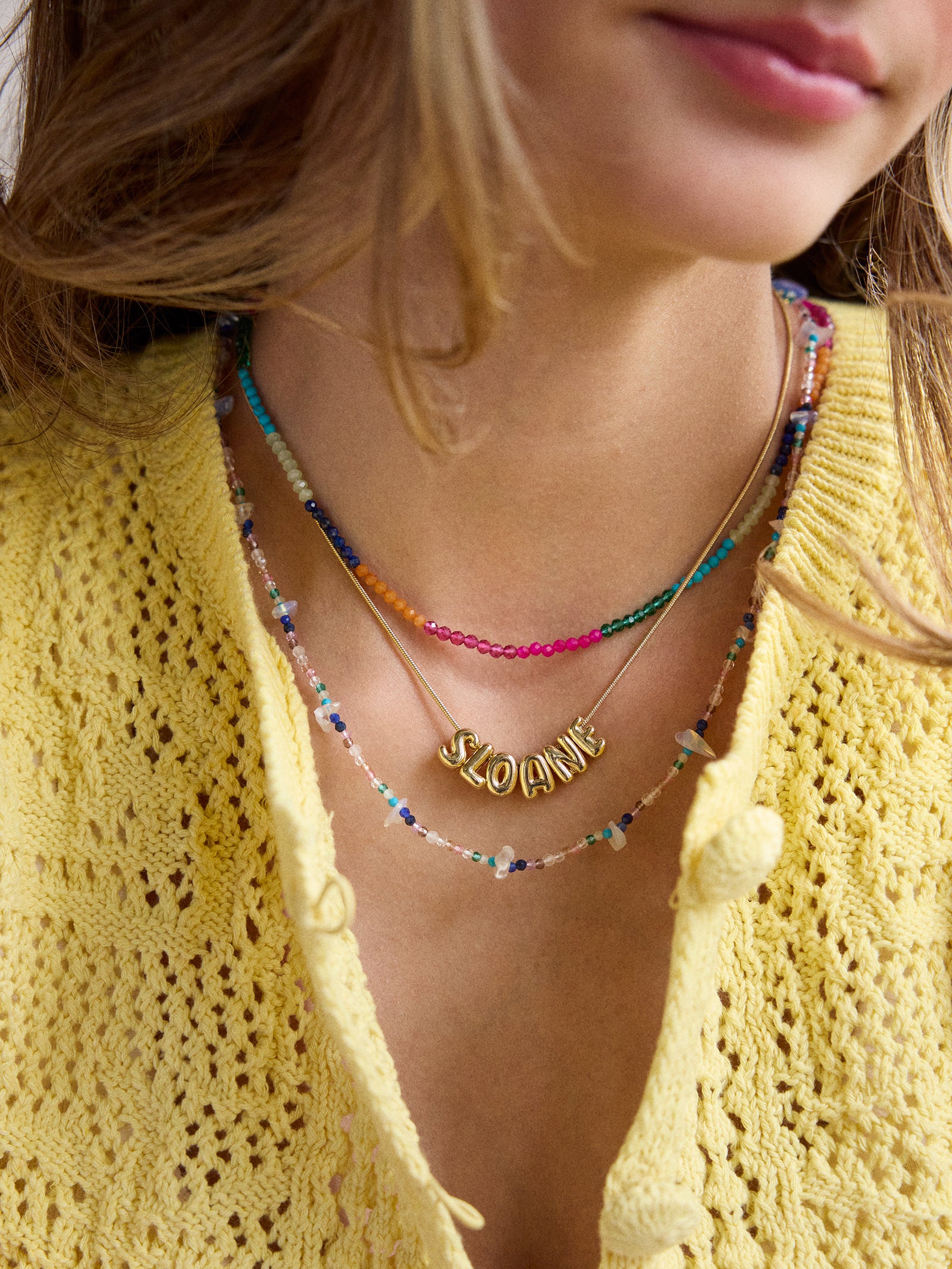 Rowan Semi-Precious Custom Layered Necklace - Santorini - Image 2