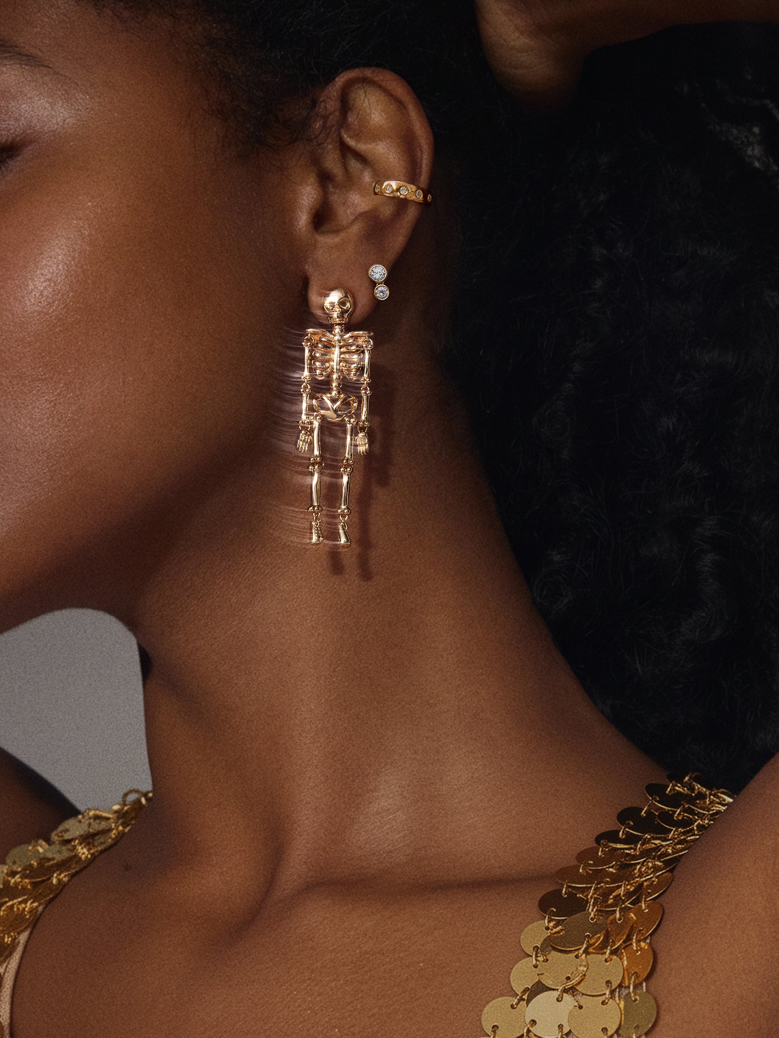 Drop Dead Hottie Earrings - Gold - Image 2