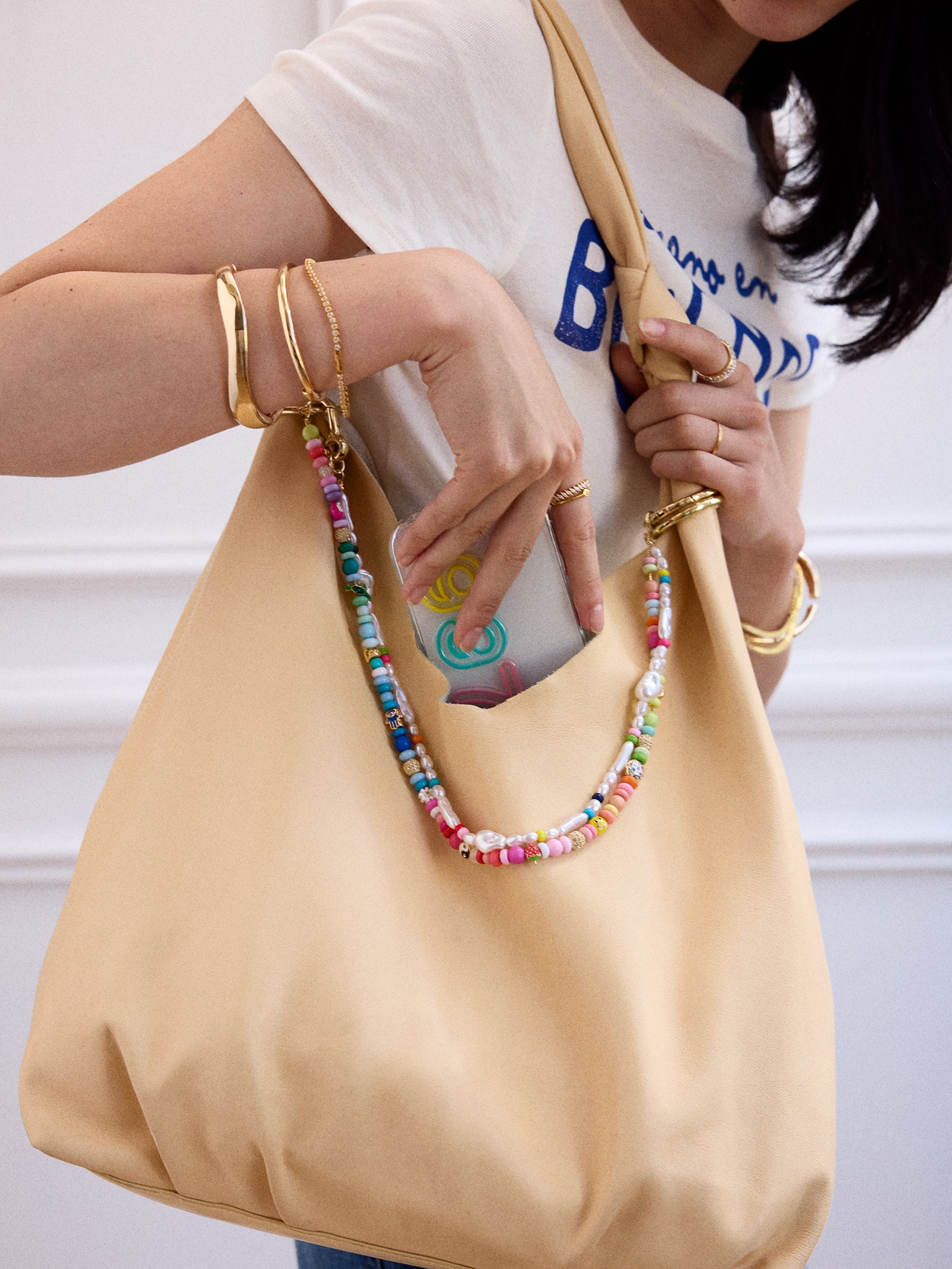 Beaded Custom Bag Charm - Multi Beaded Bag Charm - Image 2