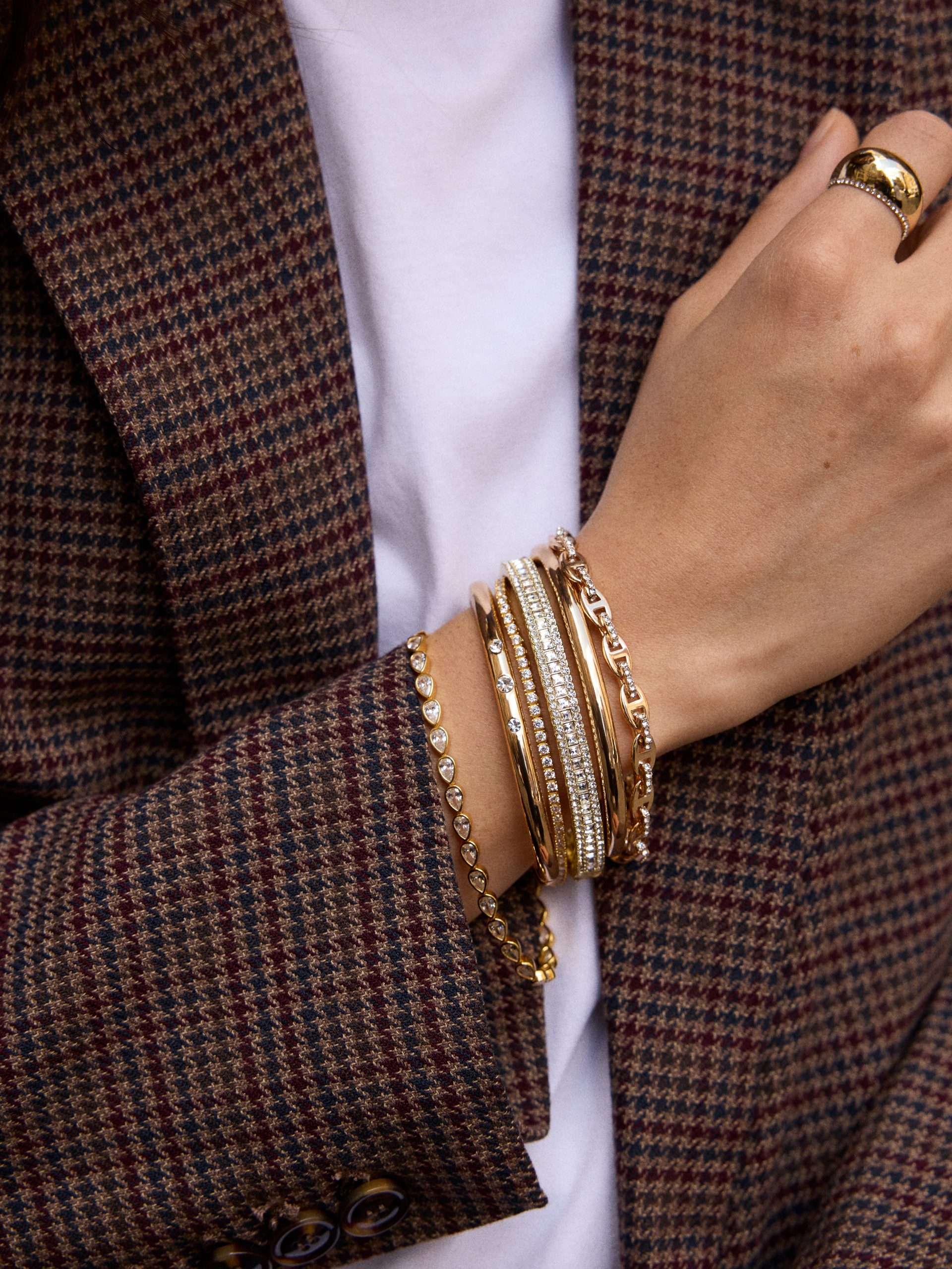 Thalia Mariner Chain Bracelet - Gold/Pav?? - Image 2