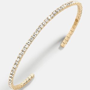 Rumi Open Cuff Bracelet - Gold/Pav??