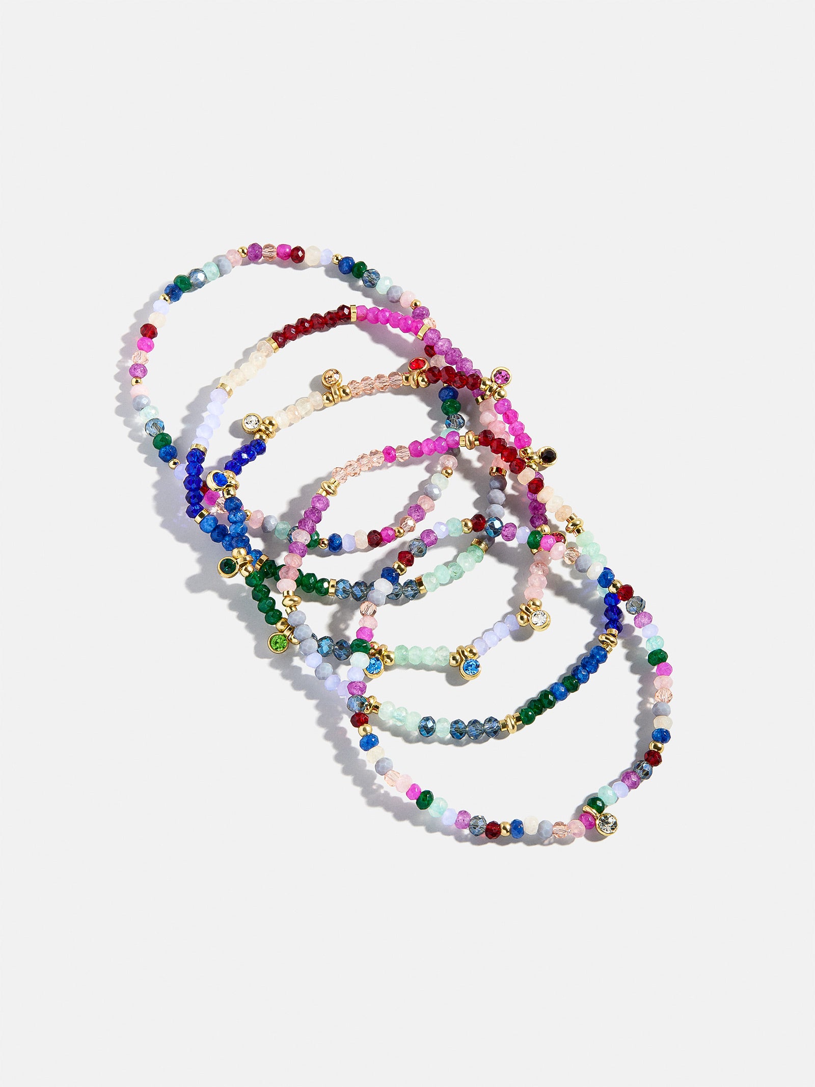 Indya Semi-Precious Layered Bracelet Set - Dark Multi - Image 4