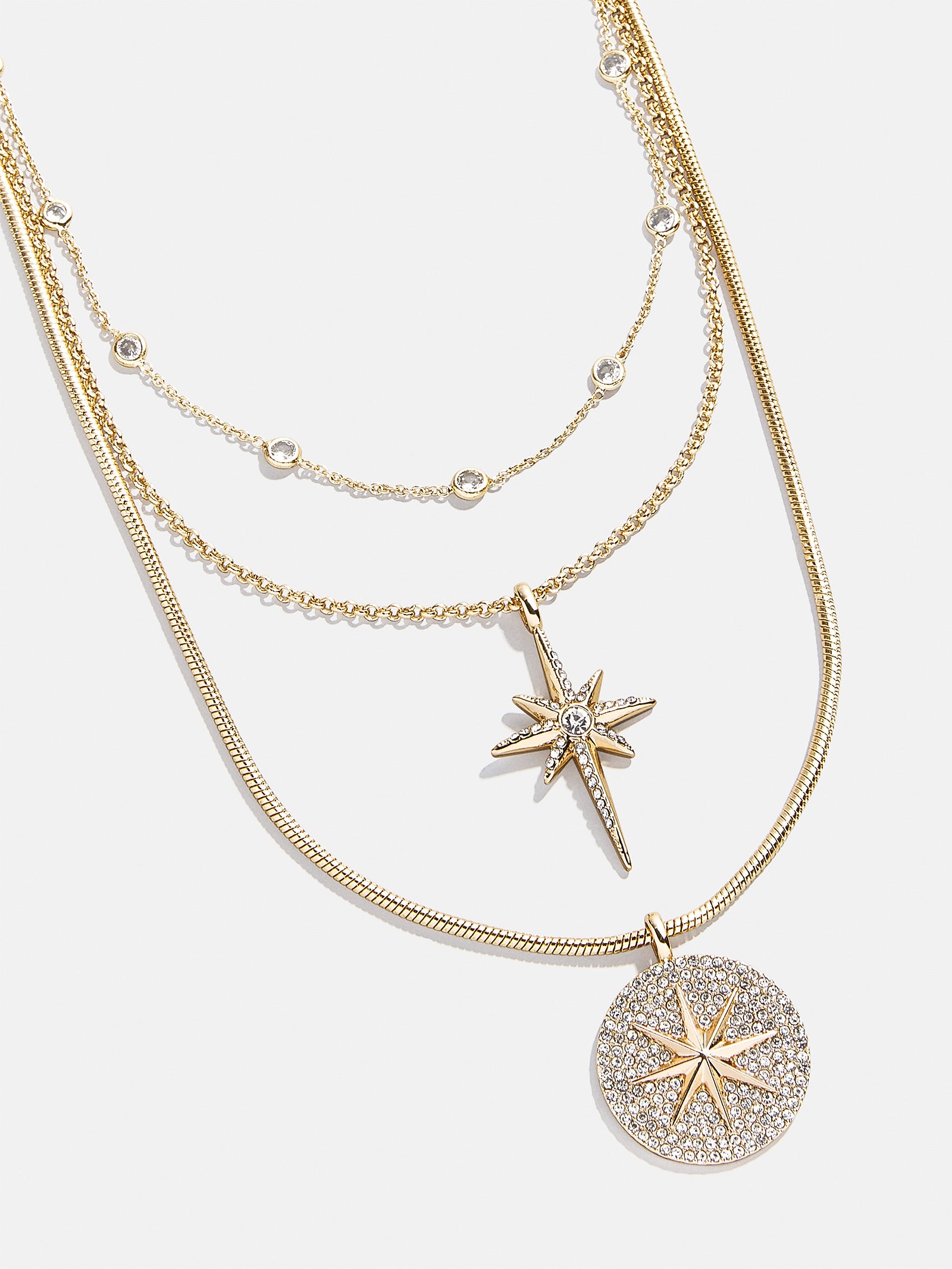 Lyra Celestial Layered Necklace - Gold/Pav?? - Image 4