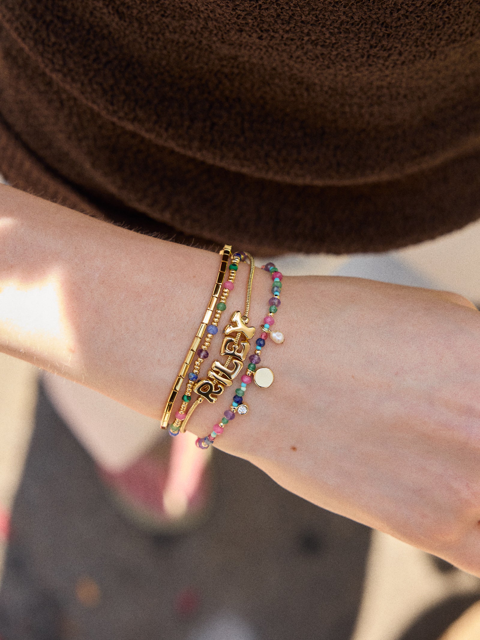 Rowan Semi-Precious Custom Layered Bracelet - Positano - Image 2