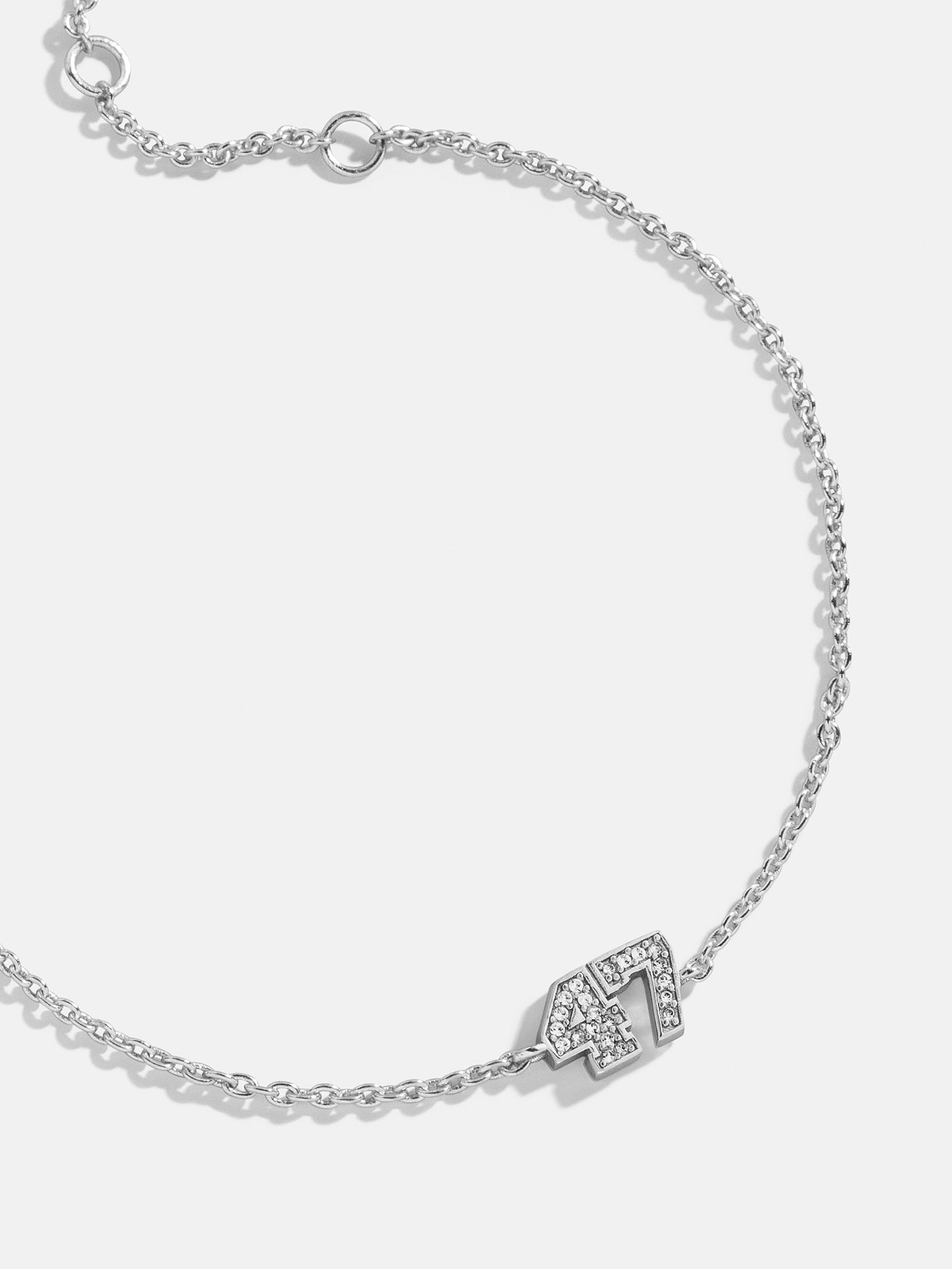 Varsity Number Custom Bracelet - One Silver Station - Image 3