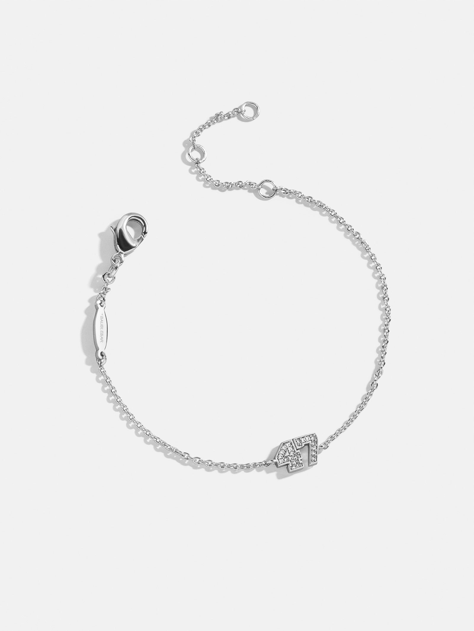 Varsity Number Custom Bracelet - One Silver Station - Image 5