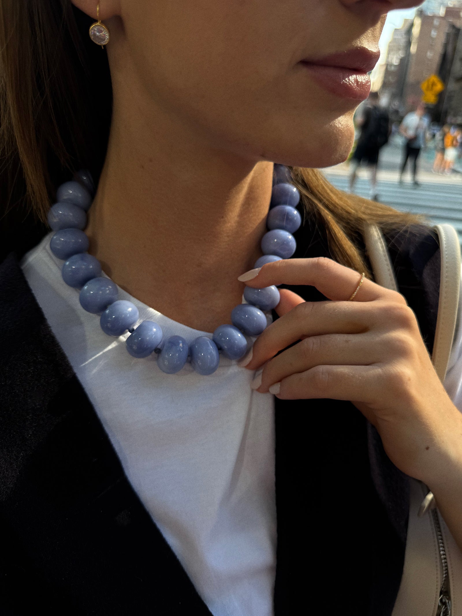 Joan Semi-Precious Necklace - Blue Sodalite - Image 2