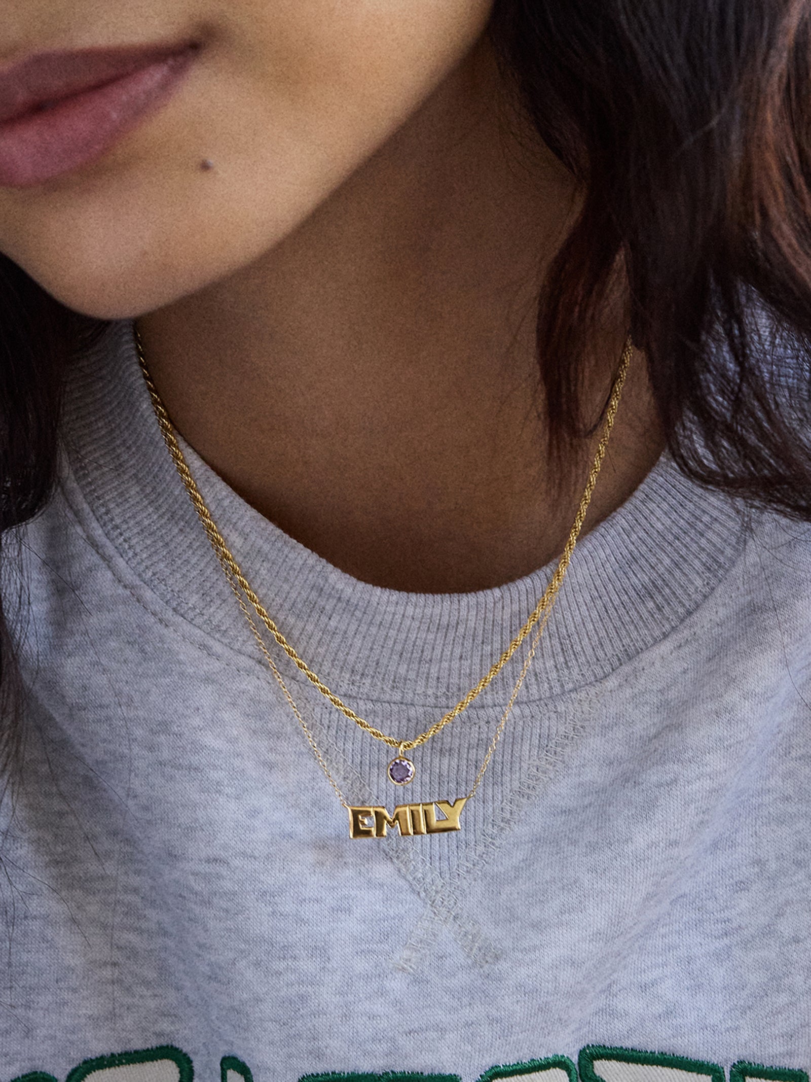 18K Gold Custom Nameplate Necklace - Bold - Image 4