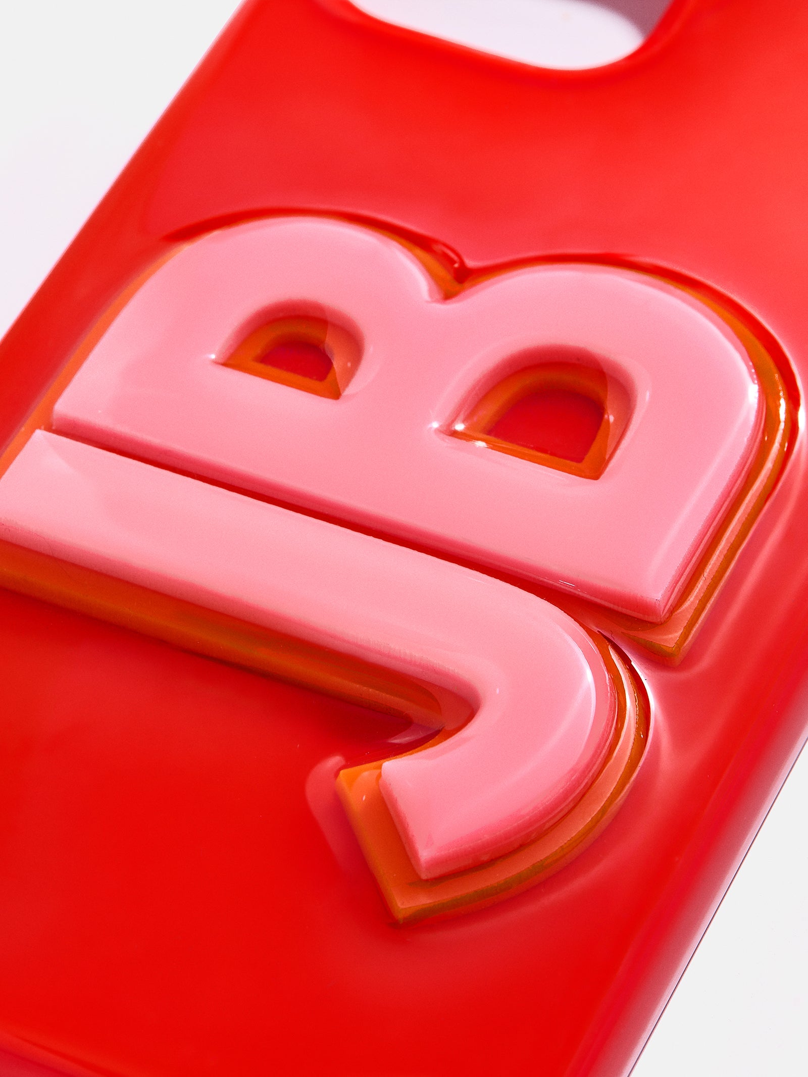 Block Font Custom iPhone Case - Bright Red/Pink - Image 2