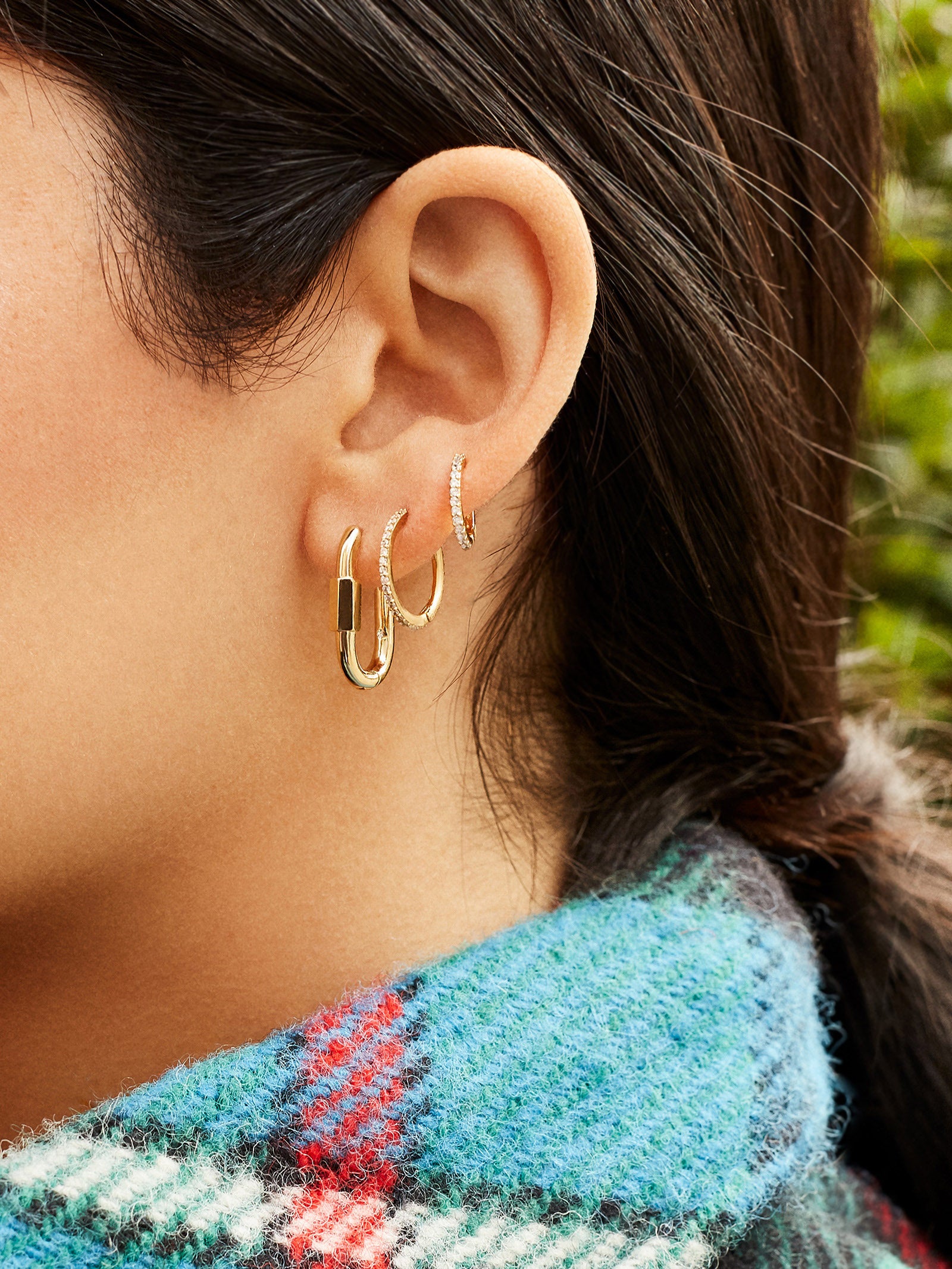 Niata 18K Gold Earrings - 14MM - Image 2